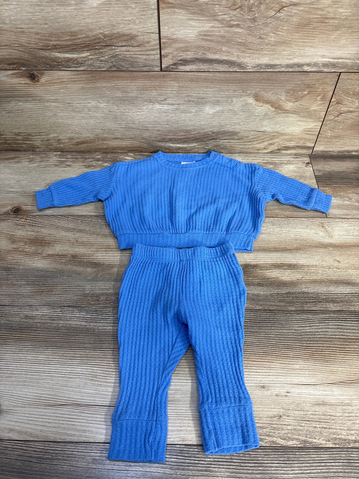 Cat & Jack 2pc Textured Shirt & Pants Set Blue sz 3-6m