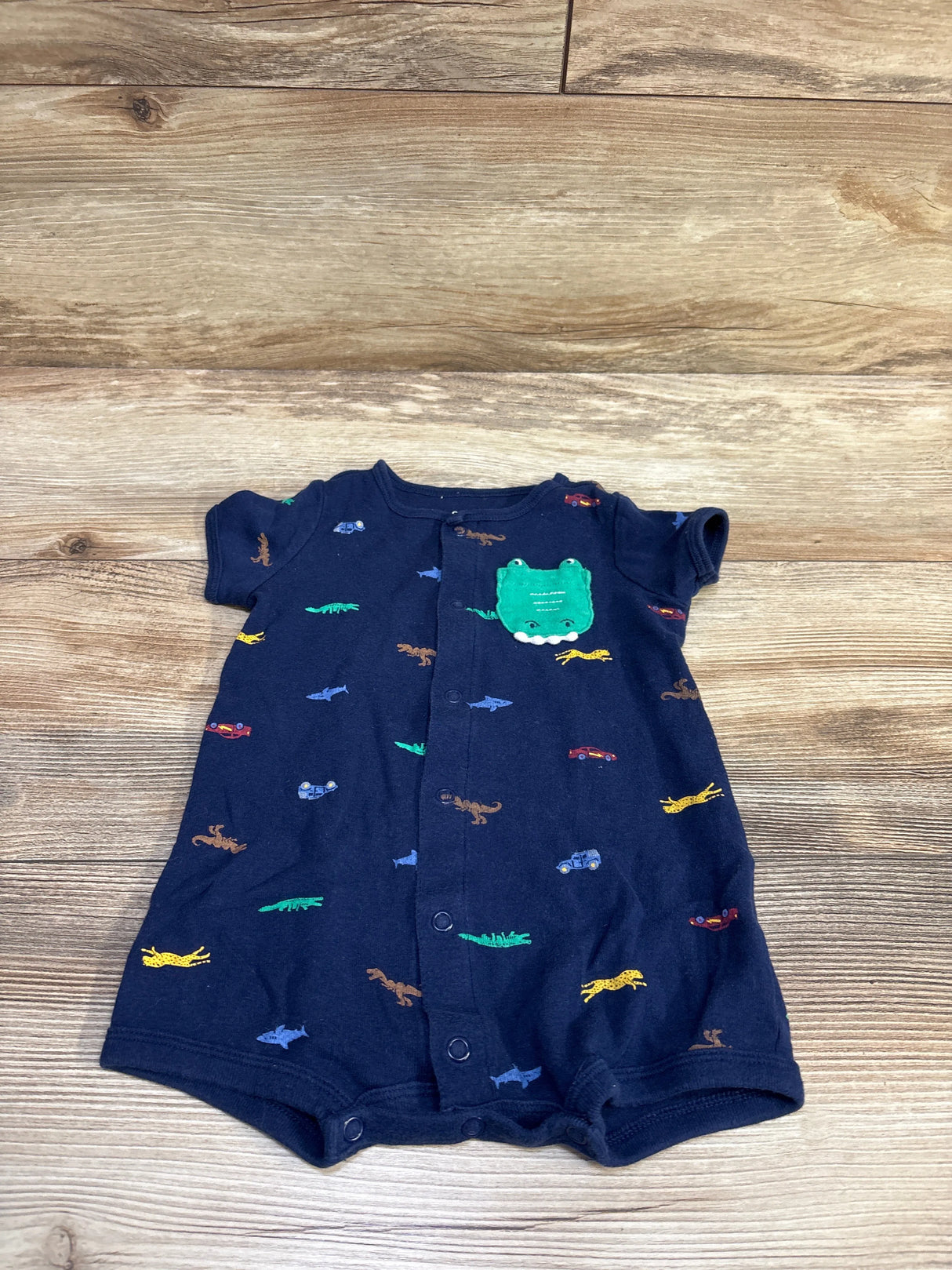 Carter's Button Front Shortie Romper Navy sz 9m