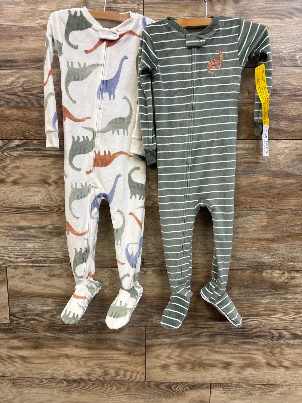 NEW Just One You 2pk Blanket Sleepers Green/White sz 2T