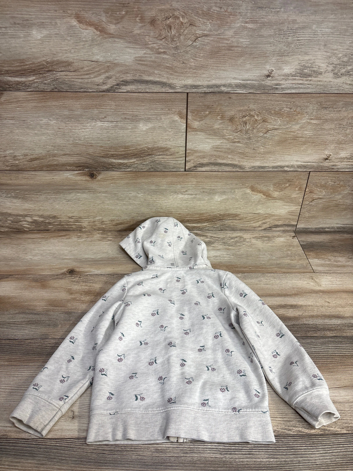 Cat & Jack Floral Full Zip Jacket Grey sz 4T