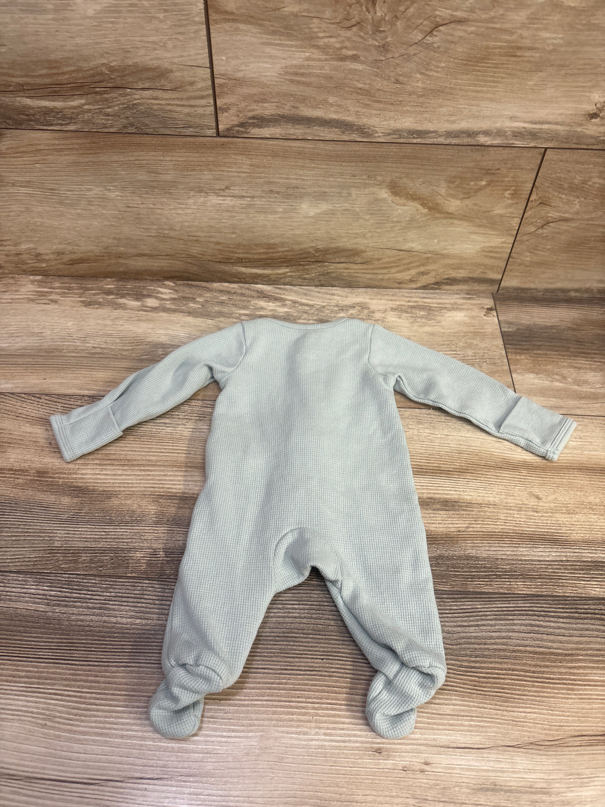 Child Of Mine Waffle Knit Sleeper Green sz Newborn