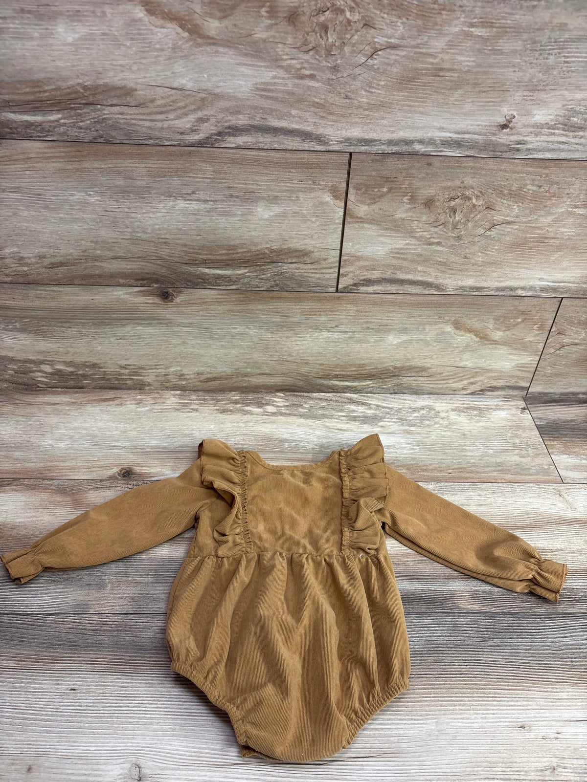 Bailey's Blossoms Samantha Bubble Romper in Haystack color for baby, size 9-12m