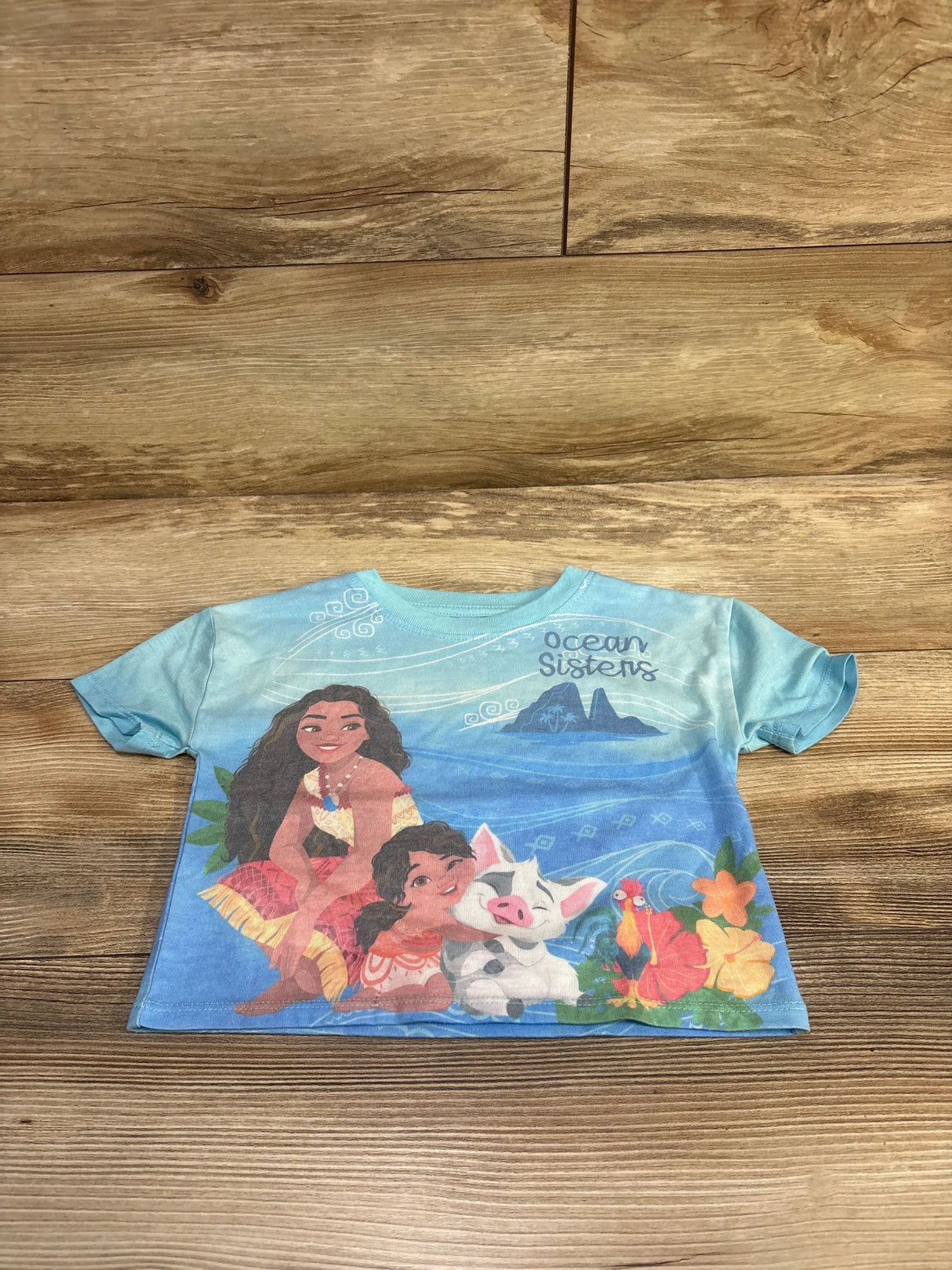 Disney Moana 2 Shirt Blue sz 2T