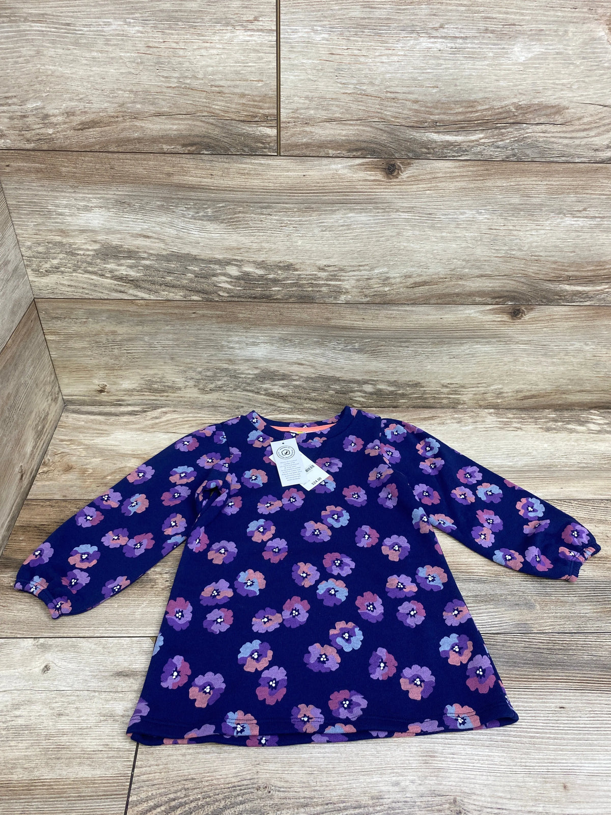 NEW Epic Threads Floral Sweatshirt Dress Navy sz 2T
