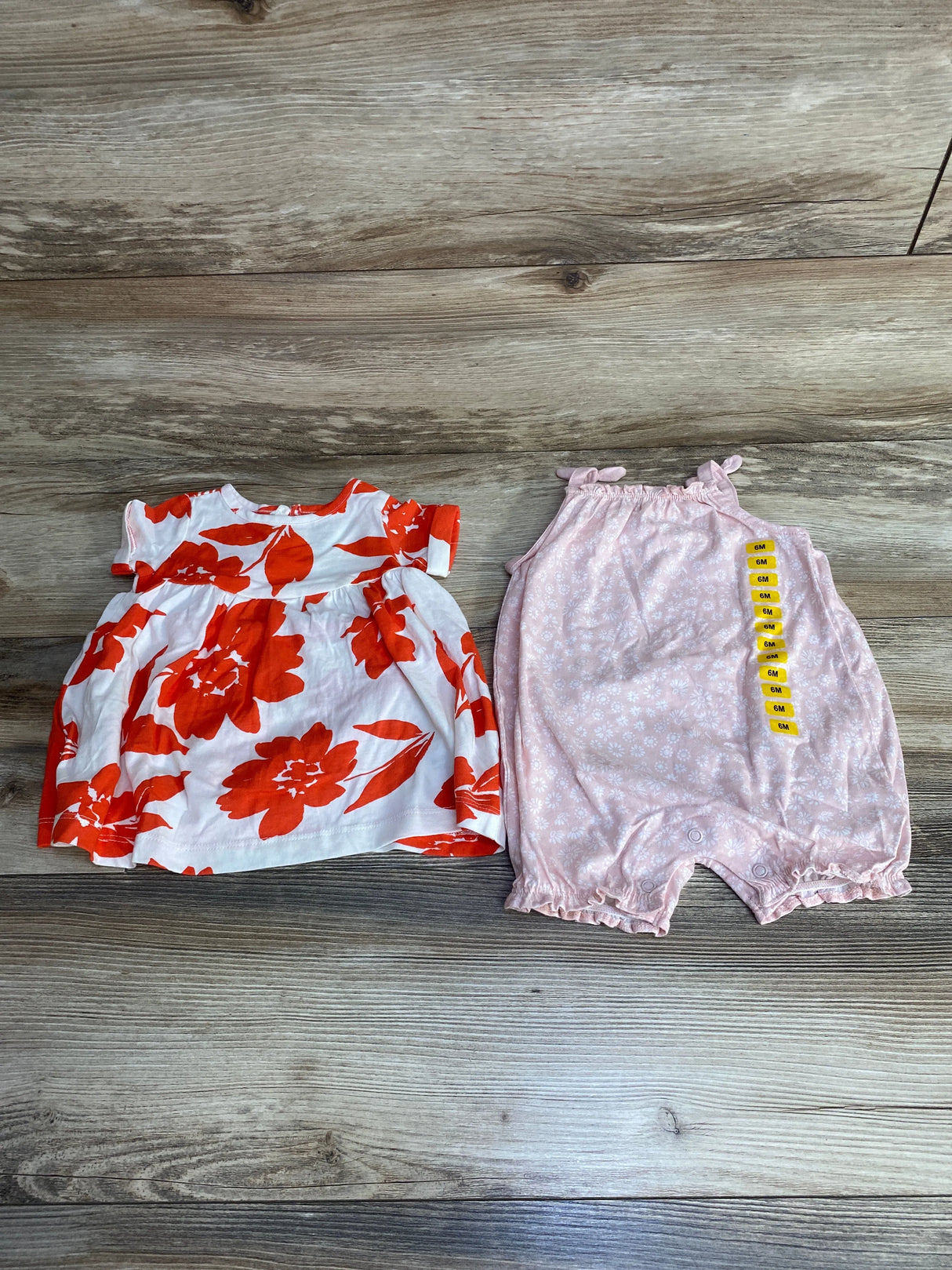 NWOT Carter's 3pc Floral Dress & Romper Set White/Pink sz 6m - Me n Mommy To Be