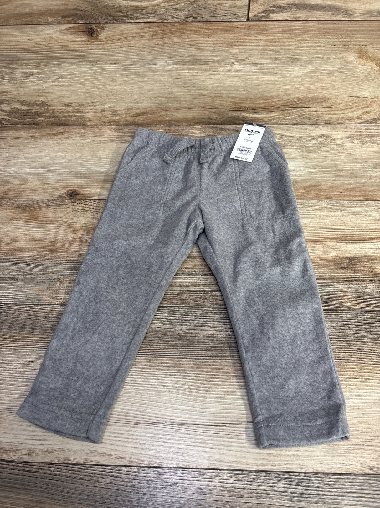 NEW OshKosh Fleece Pull On Pants Grey sz 24m
