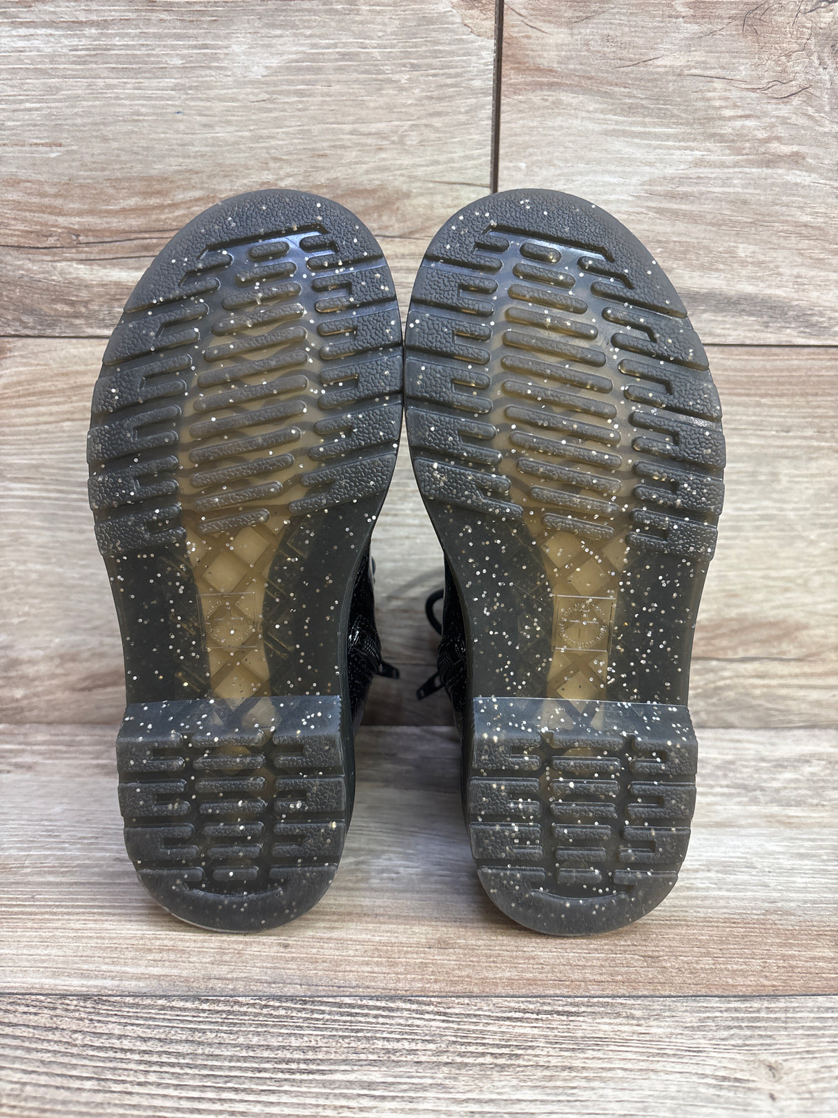 Dr. Martens 1460 Glitter Patent Leather Boots Black sz 1Y