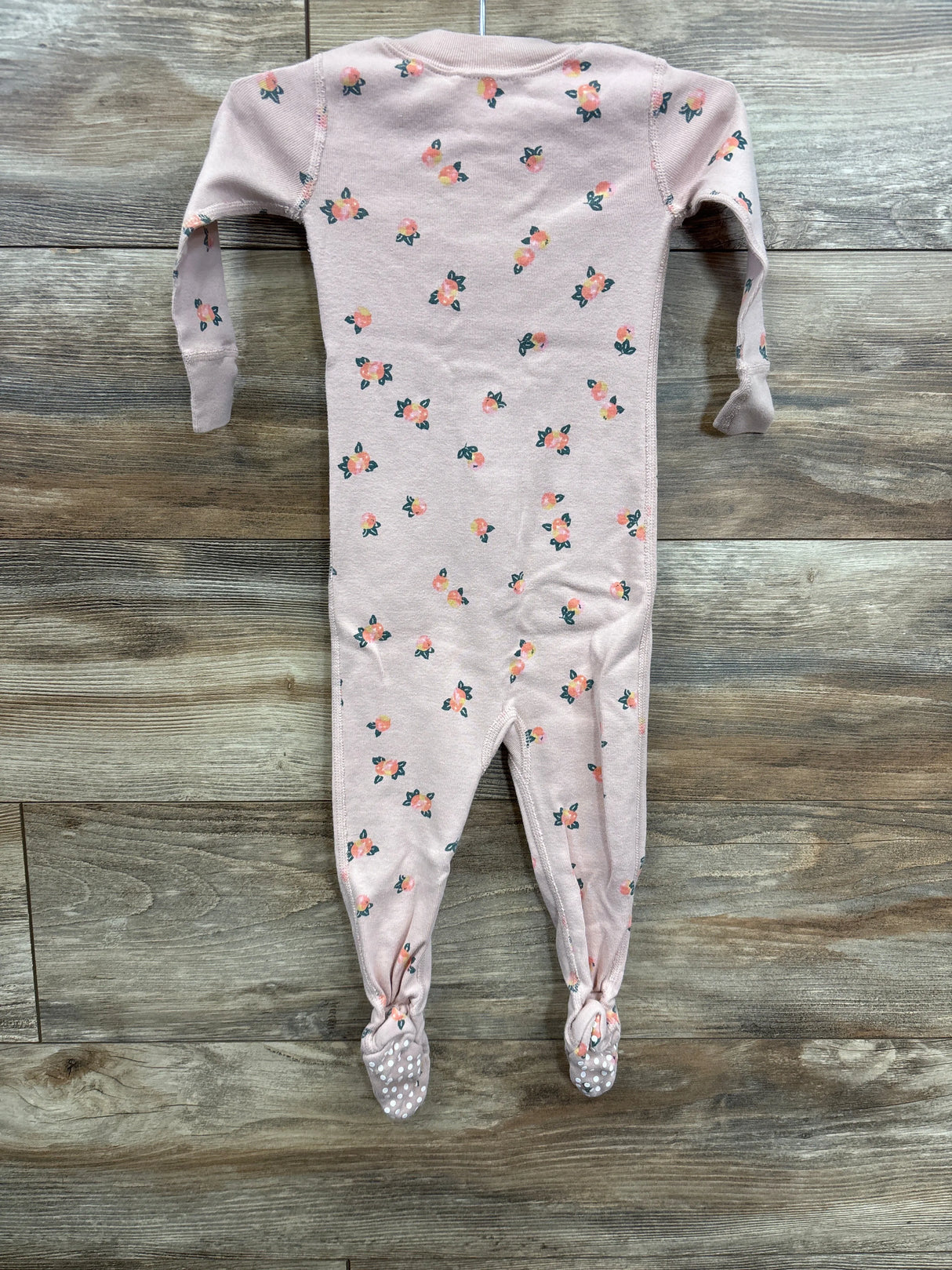 Hanna Andersson Footed Floral Sleeper Pink sz 12-18m