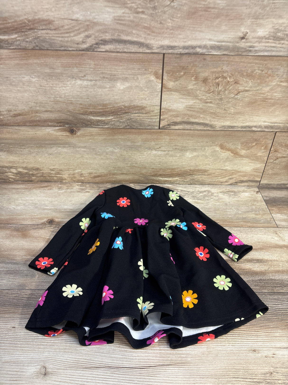 Shein Floral Long Sleeve Dress Black sz 12-18m