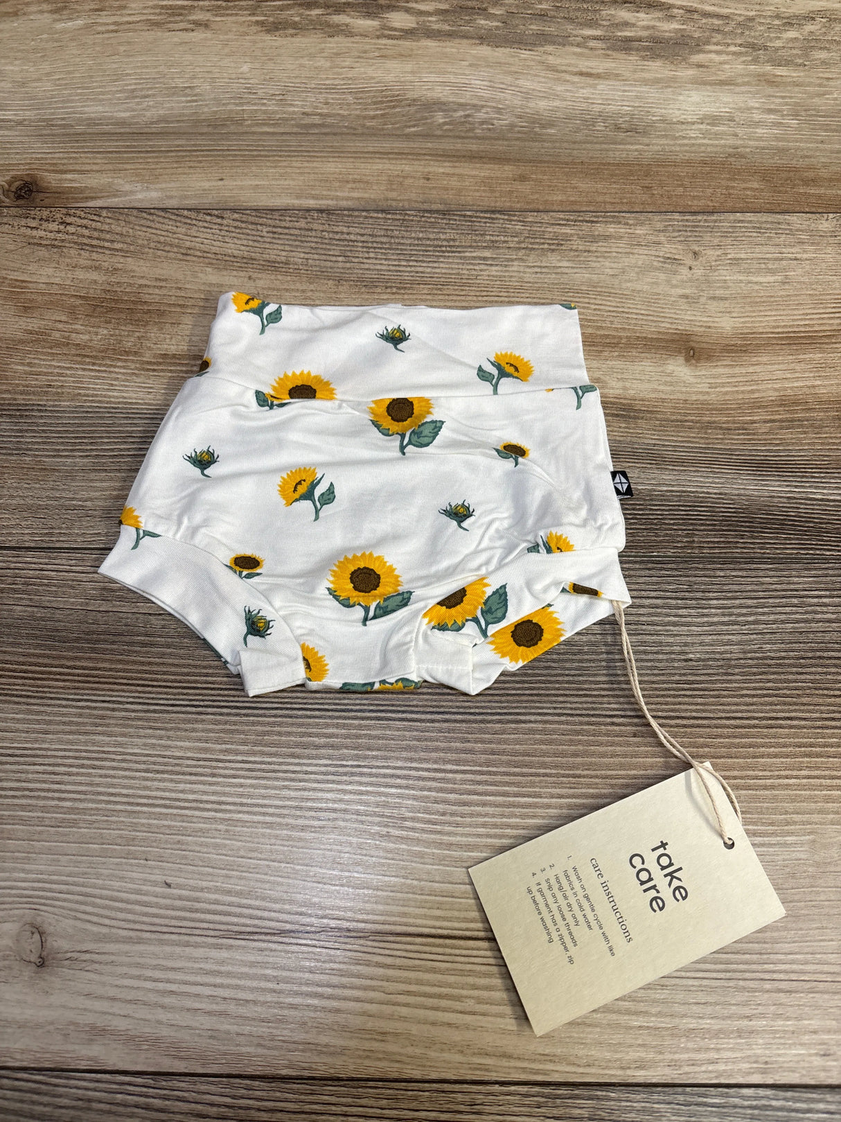 NEW Kyte Baby Sunflower Bamboo Bummie White sz 3-6m