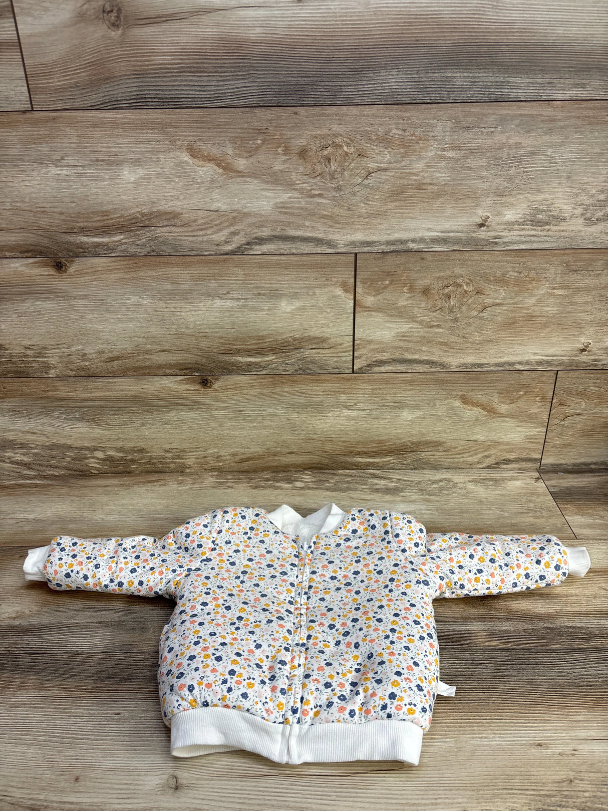 Floral Reversible Bomber Jacket White sz 12m