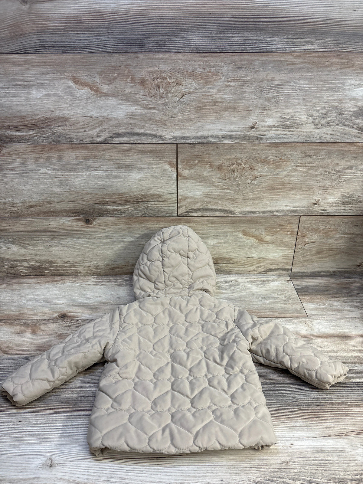 Old Navy Sherpa-Trim Quilted Jacket Beige sz 18-24m