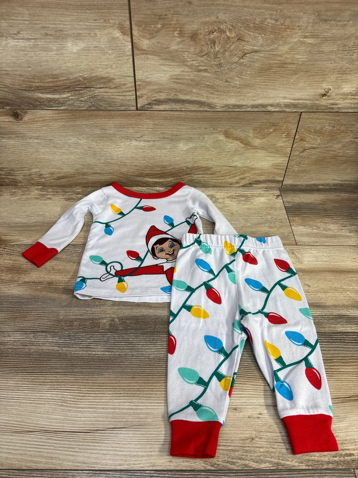 The Elf On The Shelf 2pc Pajama Set White sz 12m