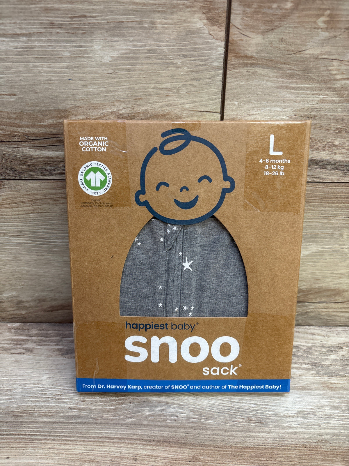 NEW Happiest Baby SNOO Sleep Sack in Grey sz 4-6m