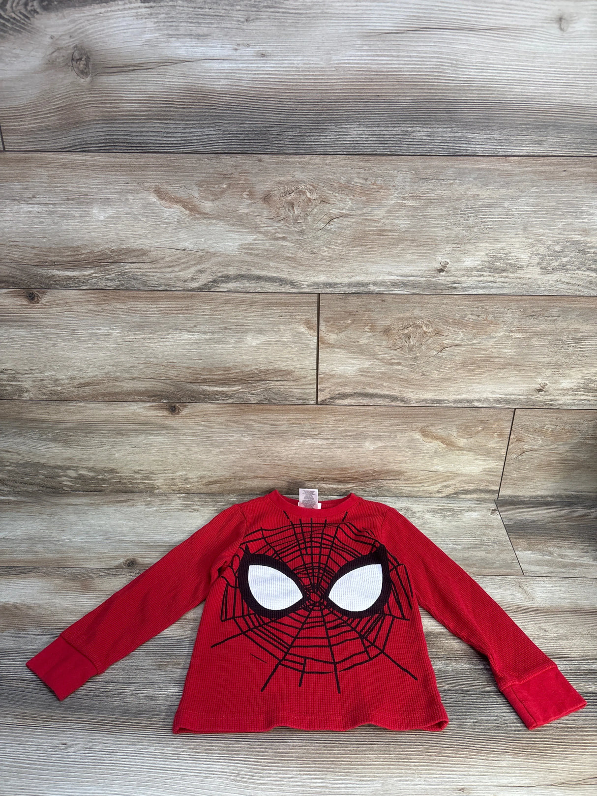 Marvel Waffle Knit Spider-Man Shirt Red sz 5T