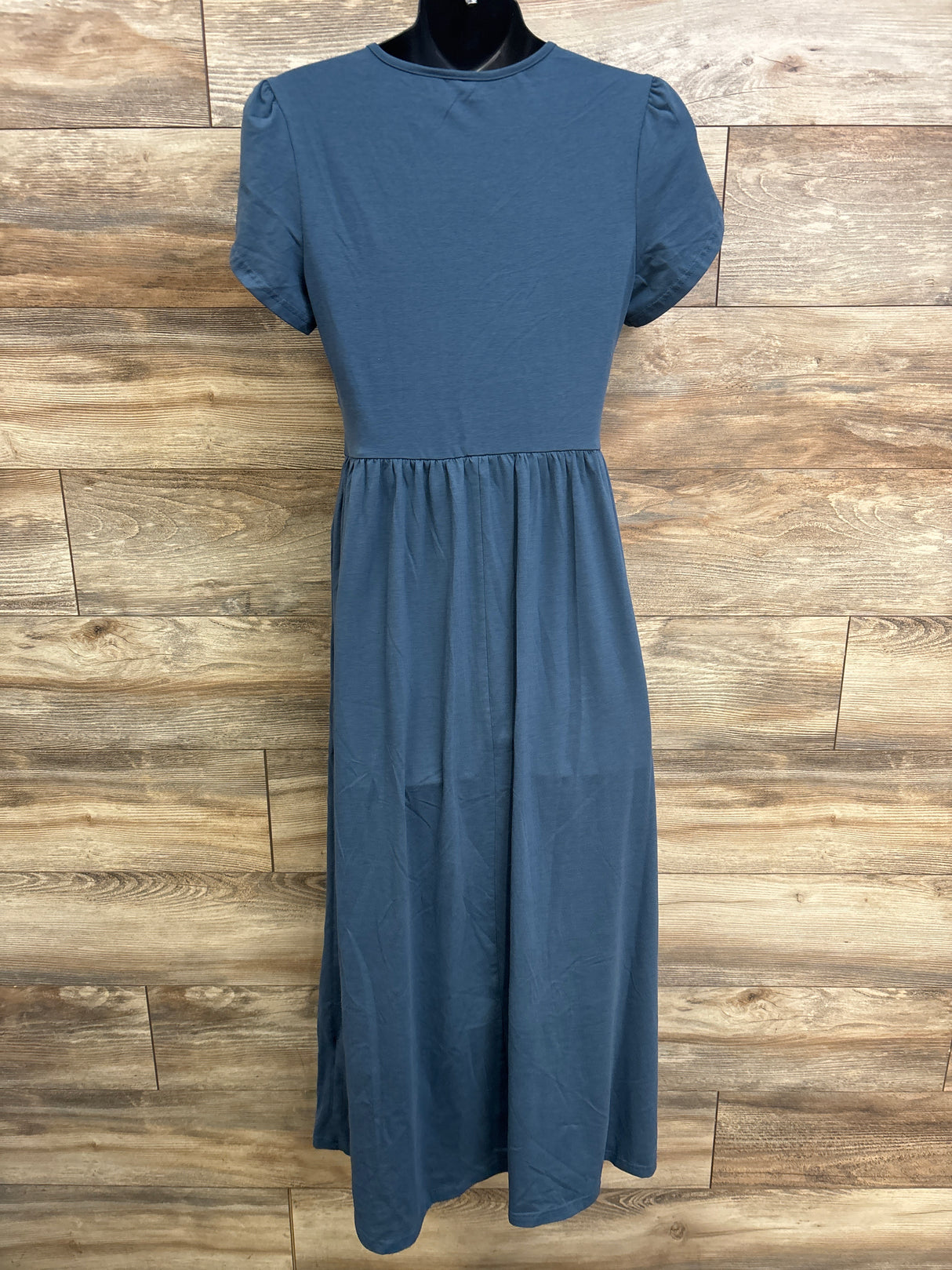 Maternity V-Neck Maxi Dress Blue sz Medium