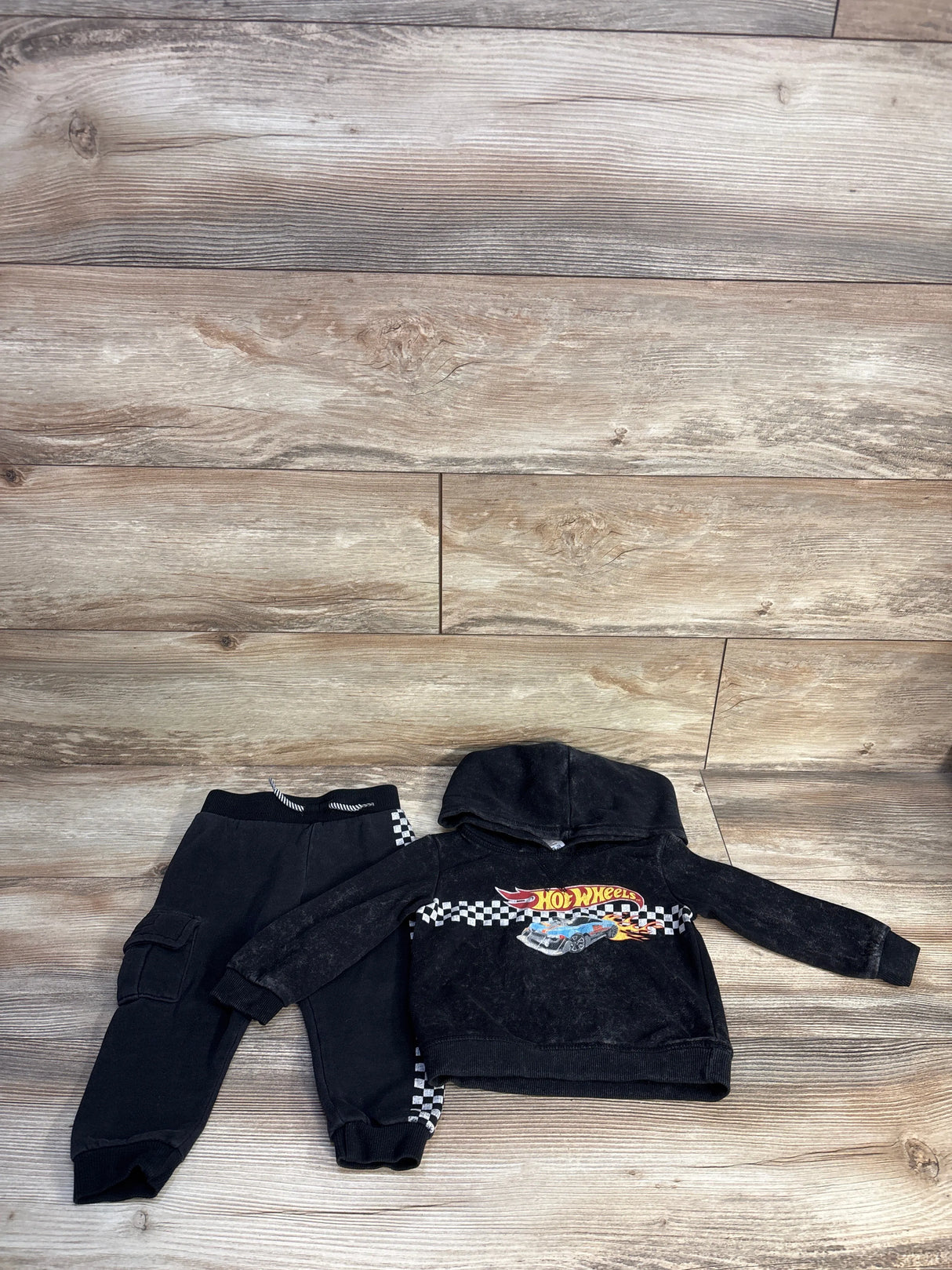 Hot Wheels 2pc Pullover Hoodie & Joggers Set Black sz 18m