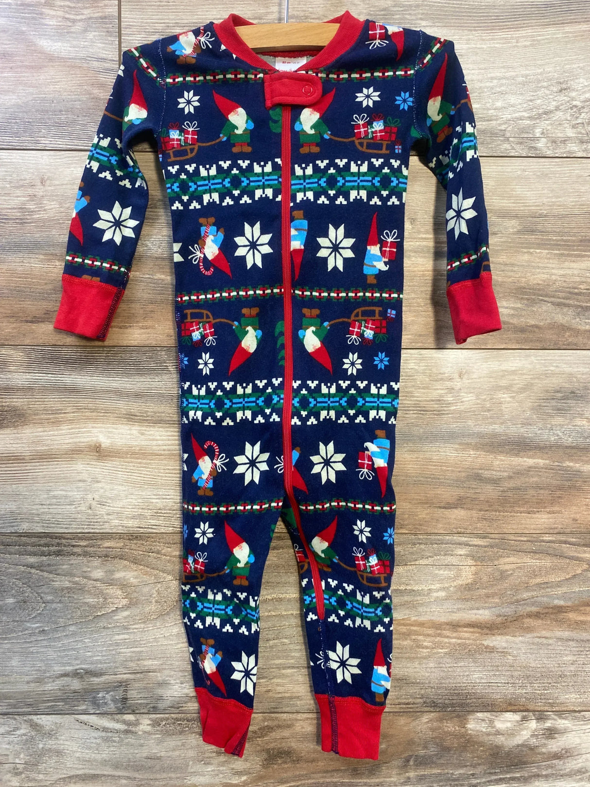 Hanna Andersson Gnome Sweet Gnome Sleeper Red sz 2T - Me n Mommy To Be