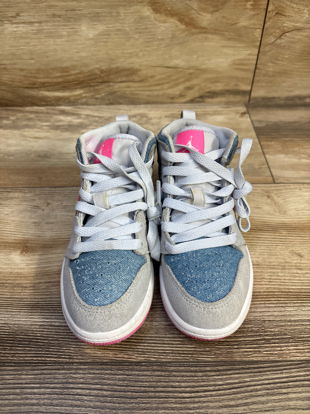 Air Jordan 1 Mid SE PS 'Denim Squad' Sneakers sz 11c