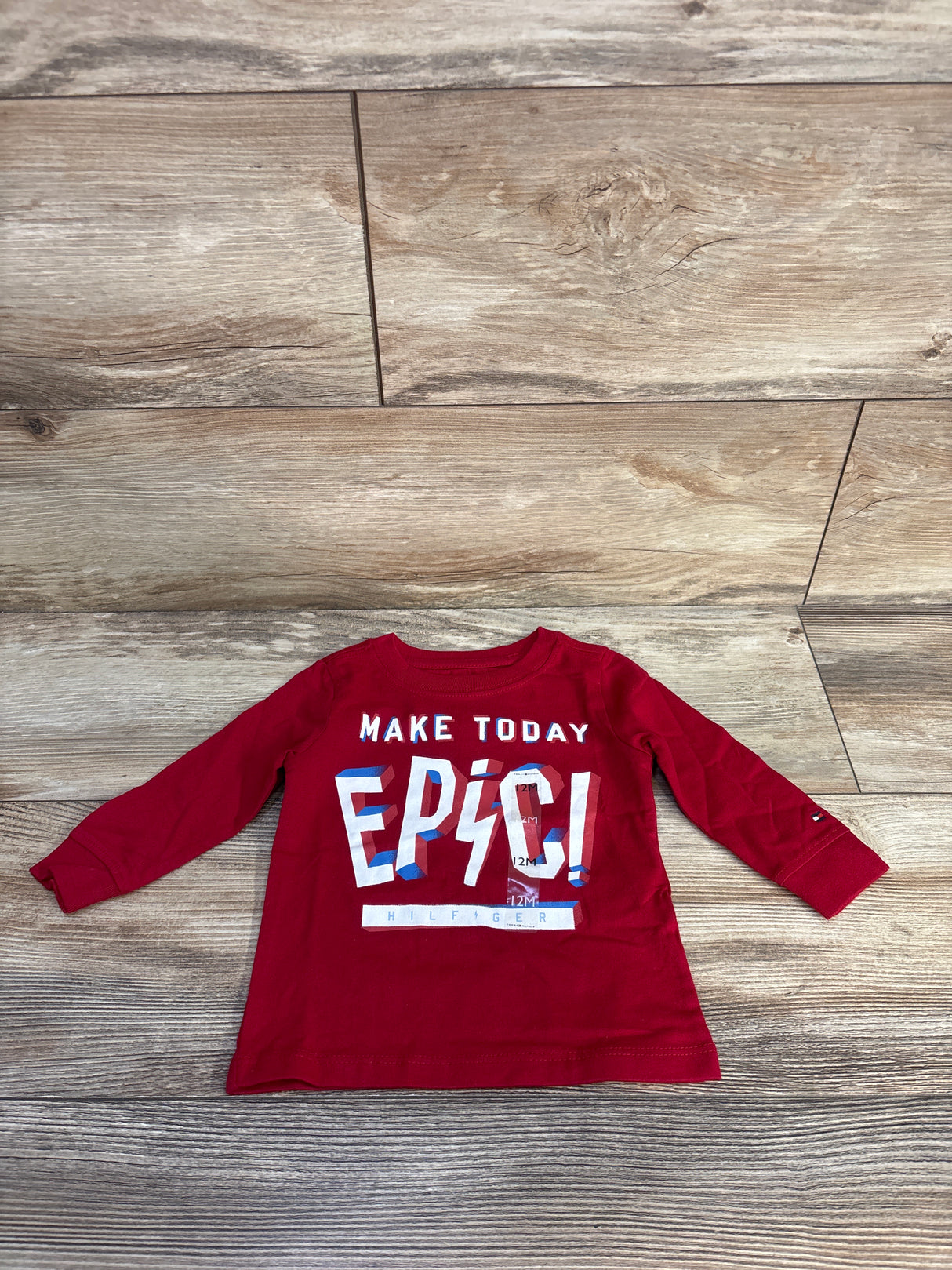 NWOT Tommy Hilfiger Make Today Epic Shirt Red sz 12m