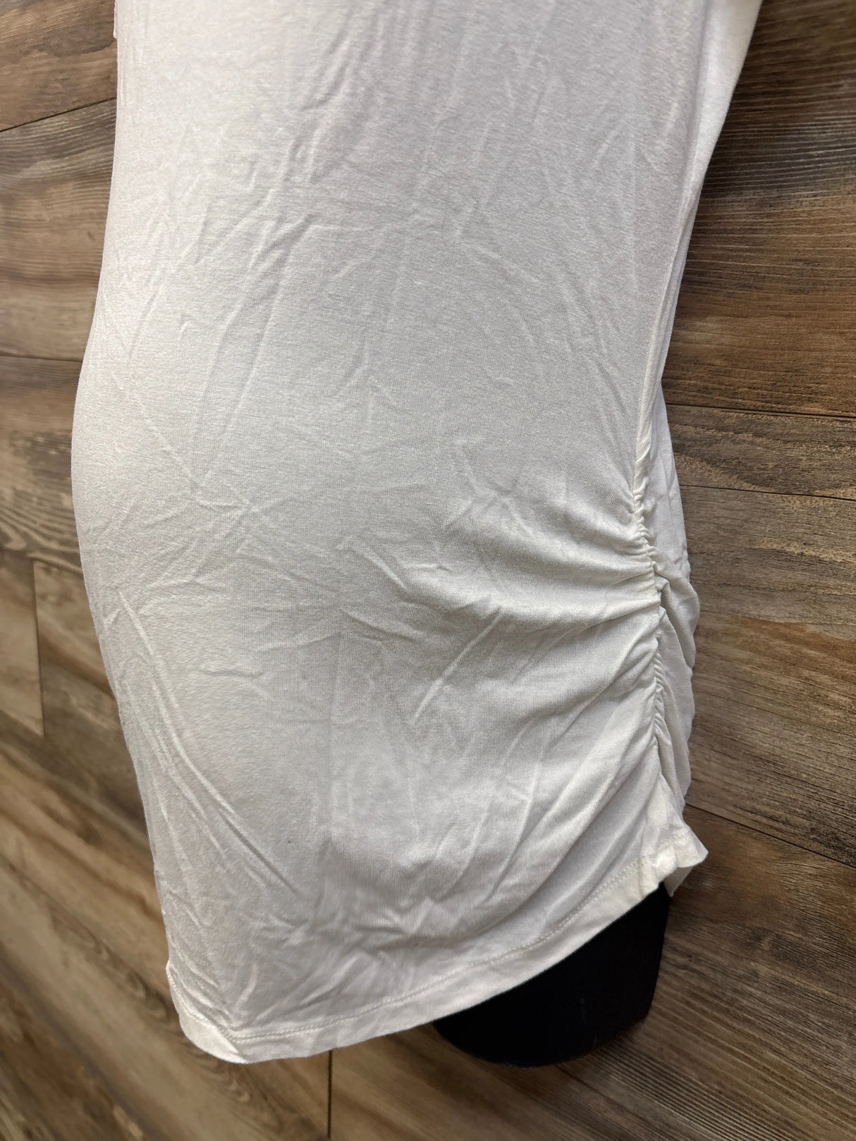 Maternity Vibes Ruched Shirt White sz Medium