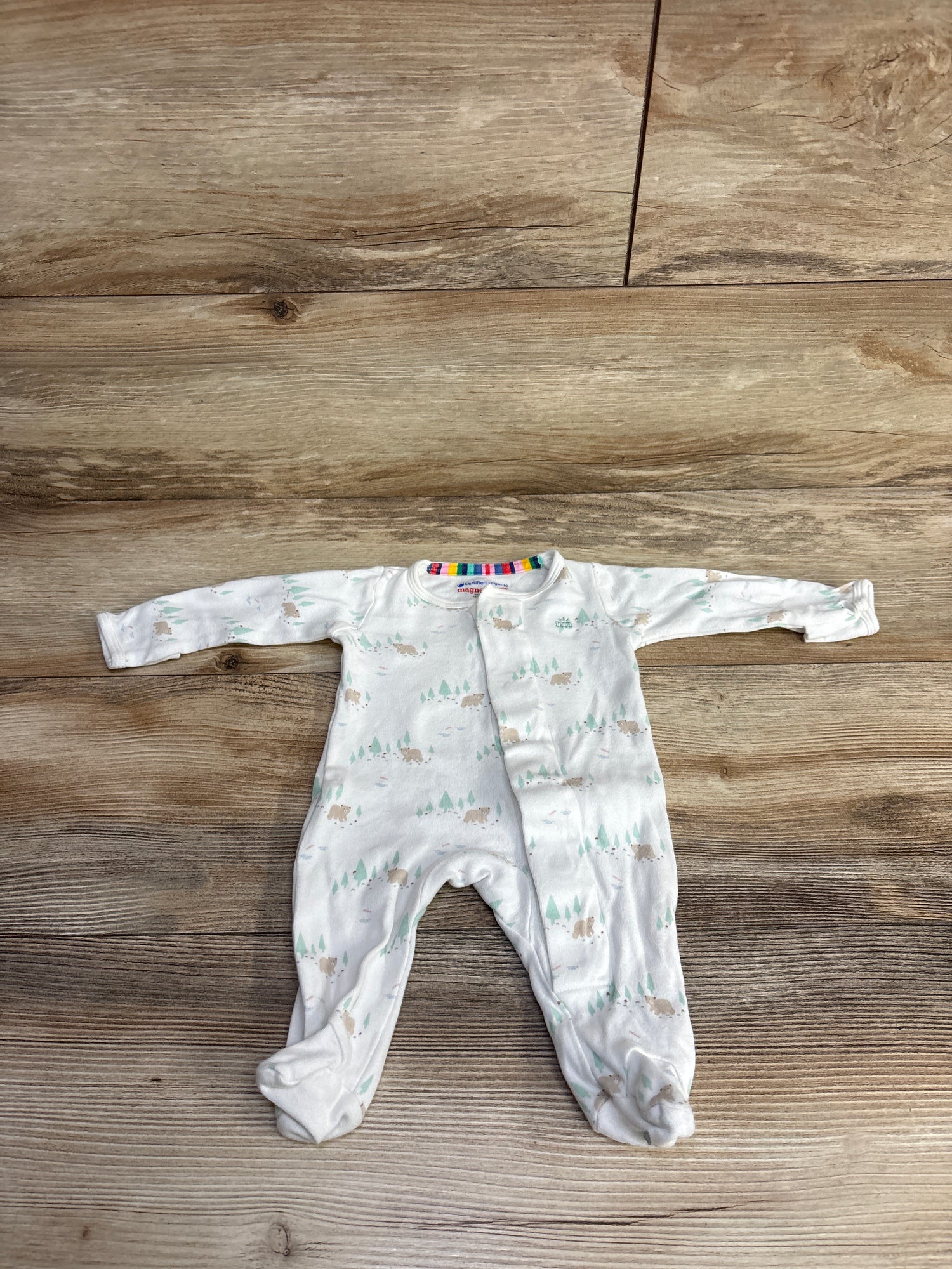Magnetic Me Babe In The Woods Footie Sleeper White sz Newborn
