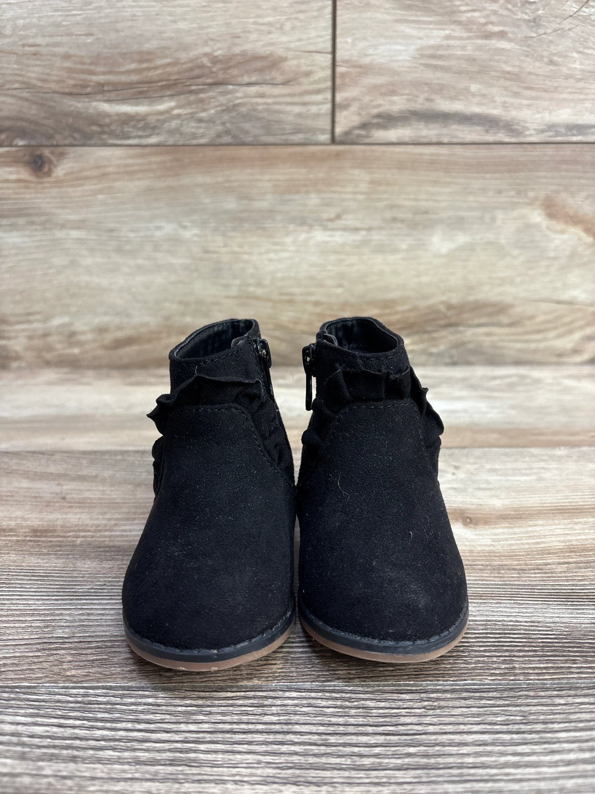 Cat & Jack Reva Ruffle Boots Black sz 5c