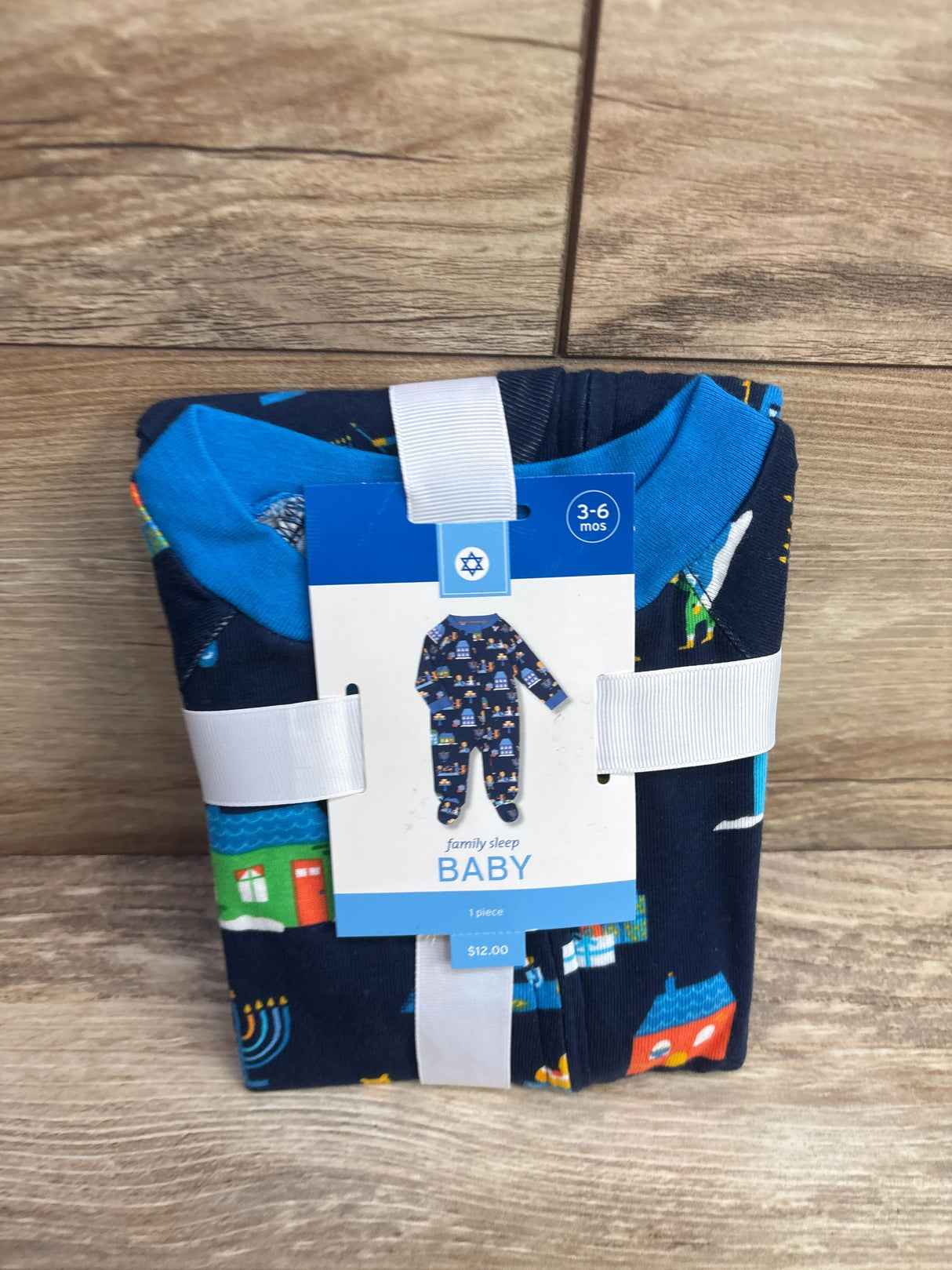 NEW Wondershop Hanukkah Sleeper Blue sz 3-6m