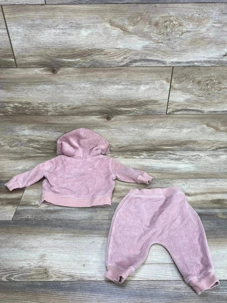 Baby Gap 2pc Velour Hoodie & Joggers Pink sz 3-6m - Me n Mommy To Be