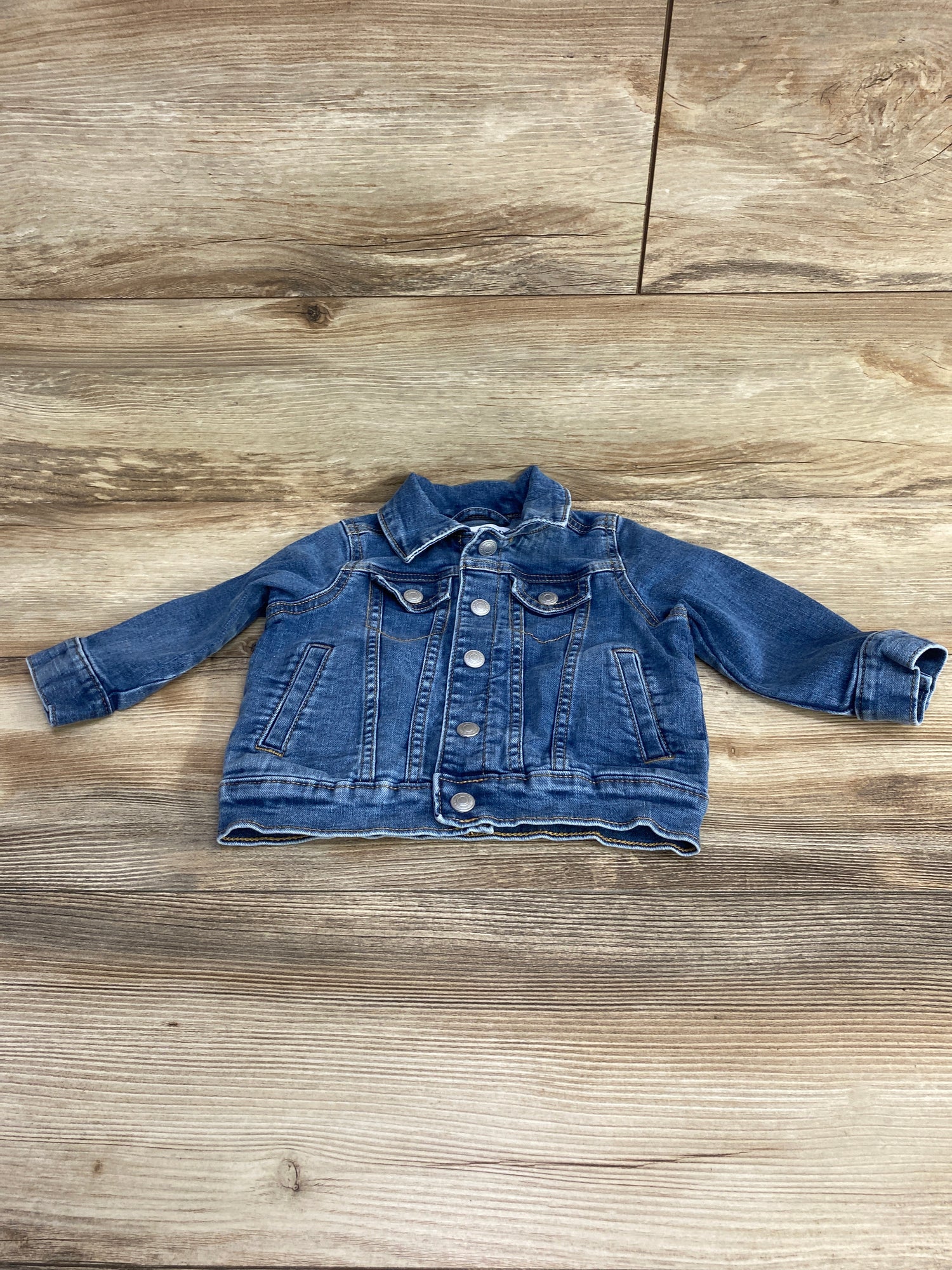 Old Navy Denim Button Up Jumper Light Blue sz 12-18m