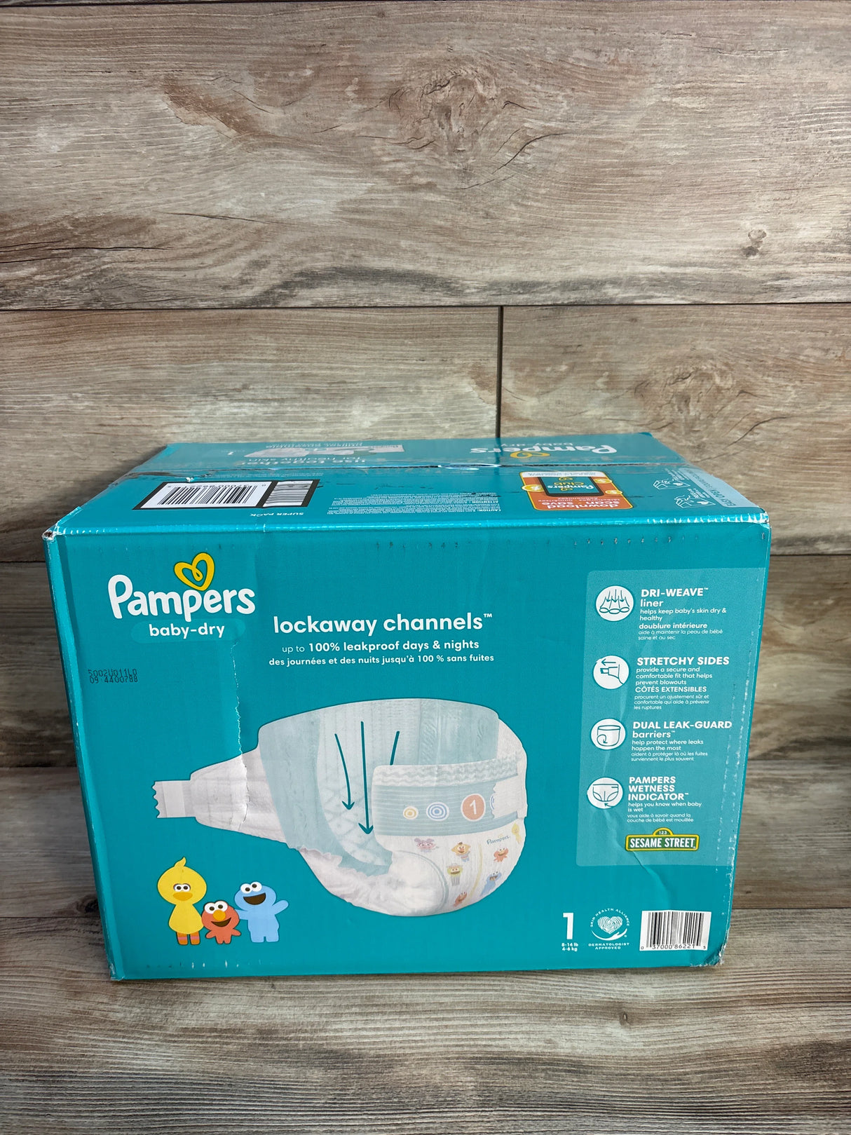 NEW Pampers Baby Dry Diapers 120ct Size 1