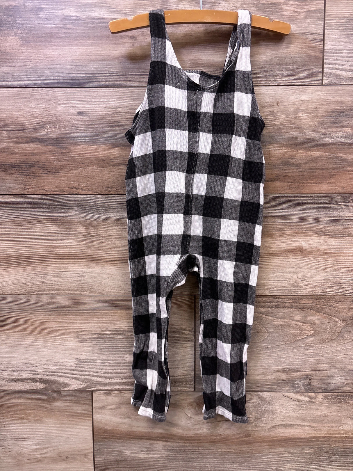 Tullabee Buffalo Check Overalls White sz 18-24m