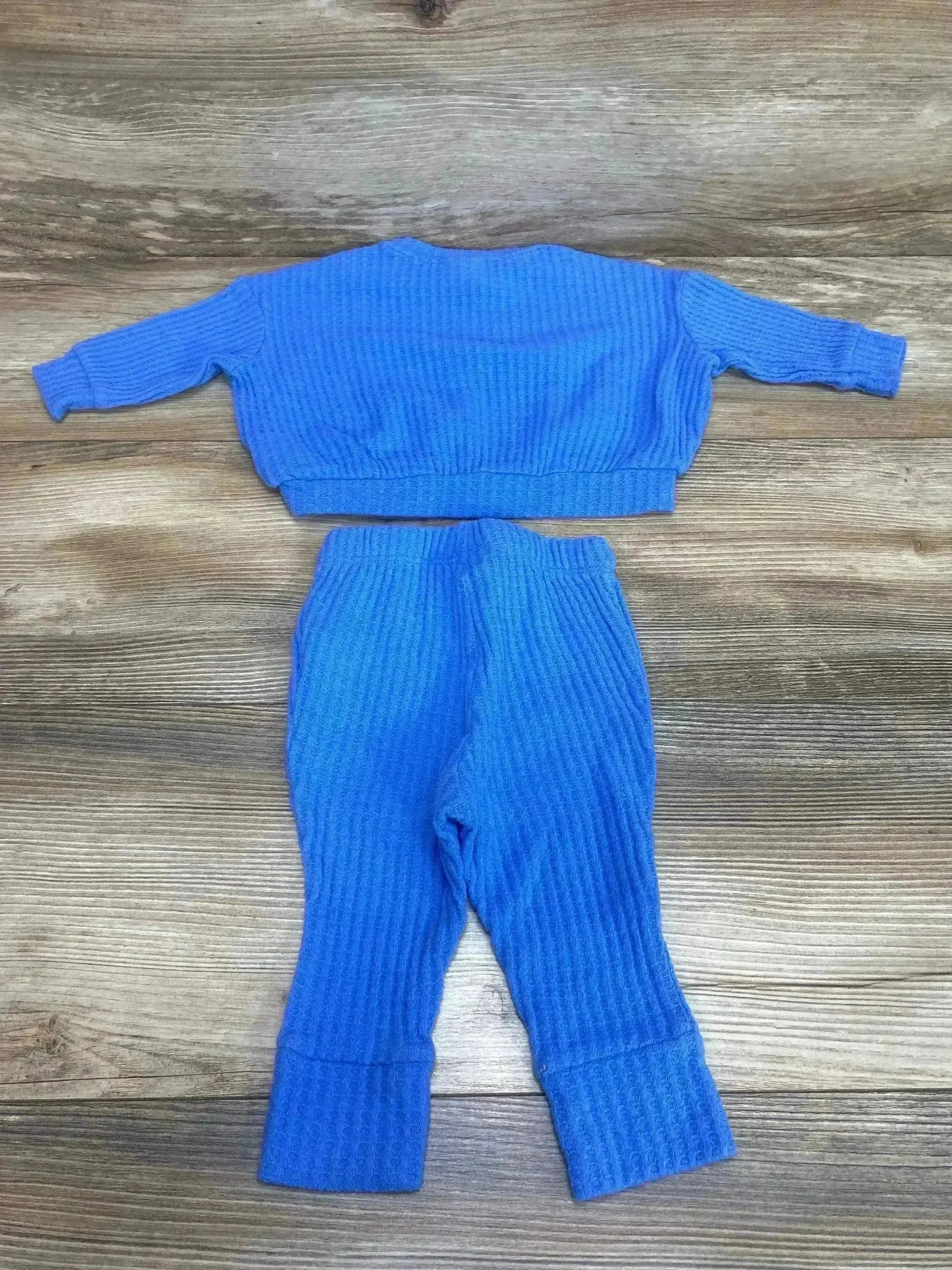 Cat & Jack 2pc Waffle Knit Shirt & Pants Blue sz 3-6m - Me n Mommy To Be