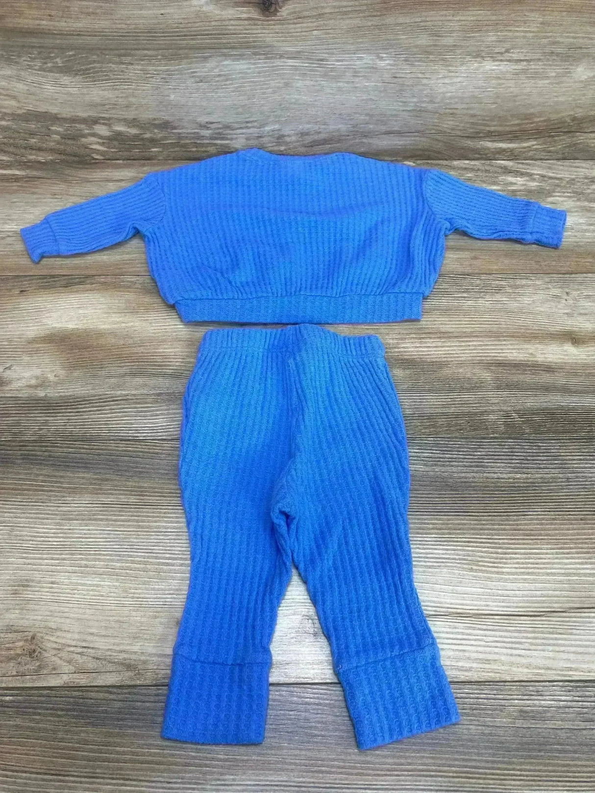 Cat & Jack 2pc Waffle Knit Shirt & Pants Blue sz 3-6m - Me n Mommy To Be