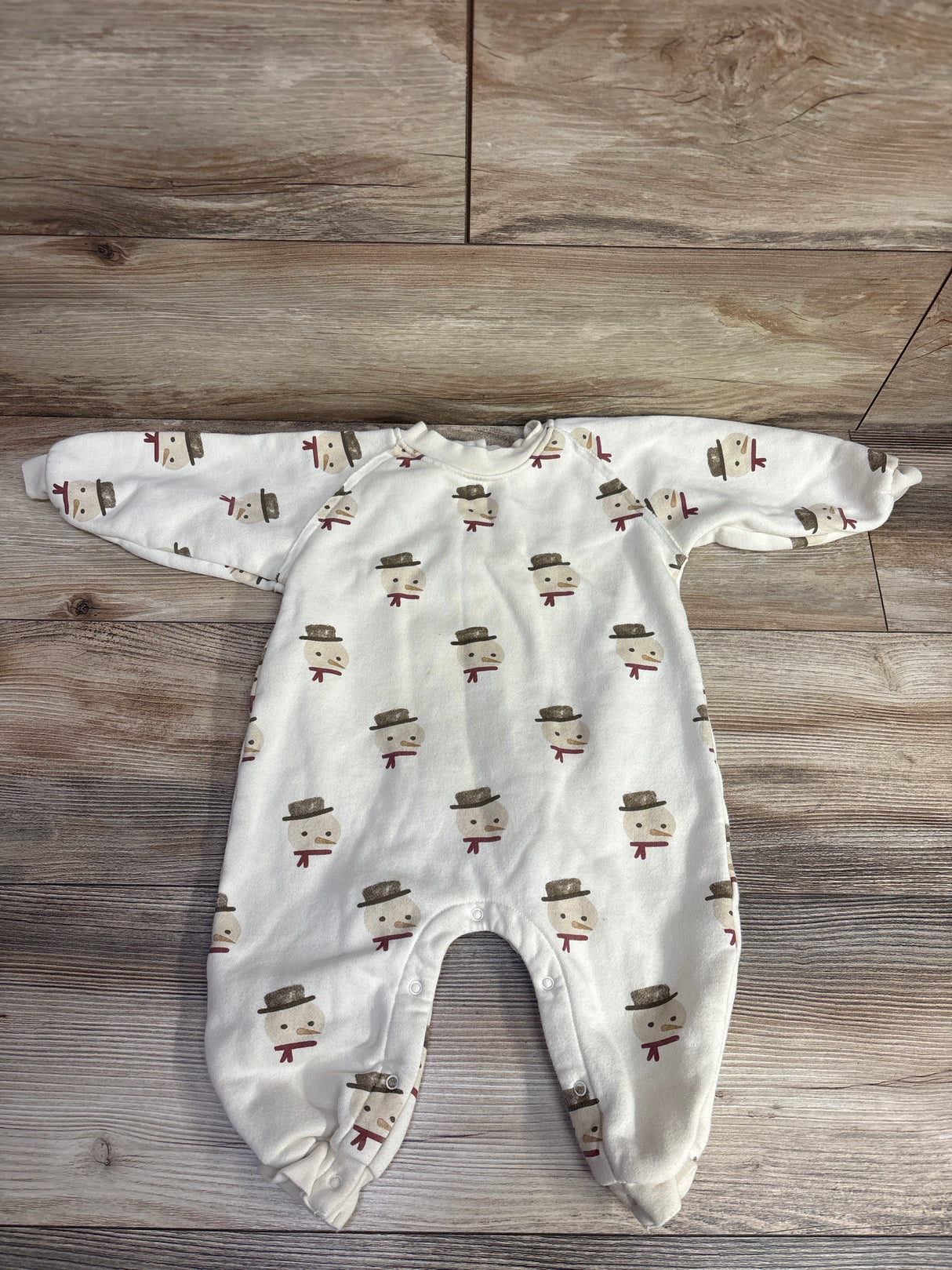 Rylee + Cru Snowman Sweater Coverall Cream sz 6-12m
