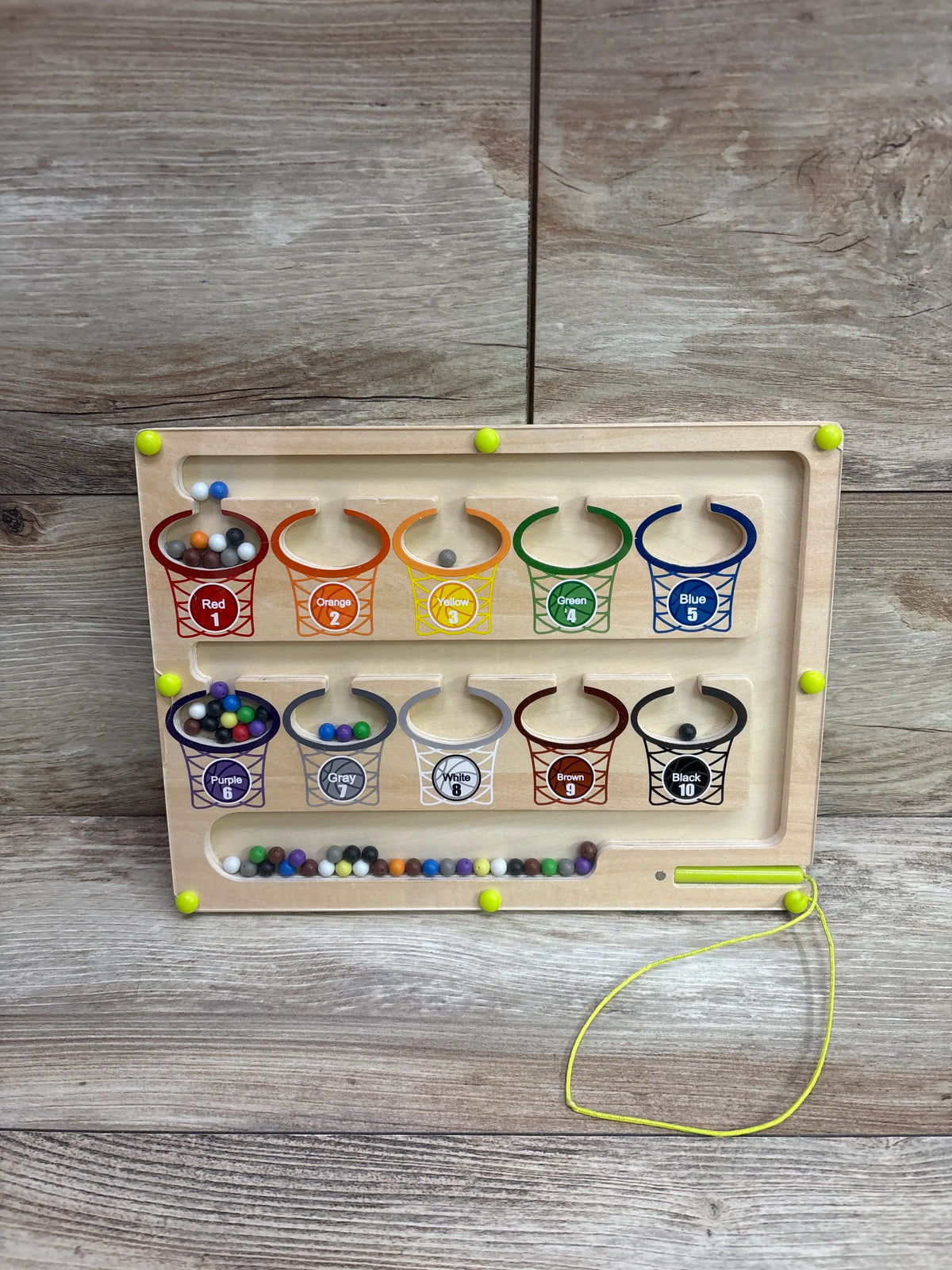 Basketball Magnetic Color and Number Maze