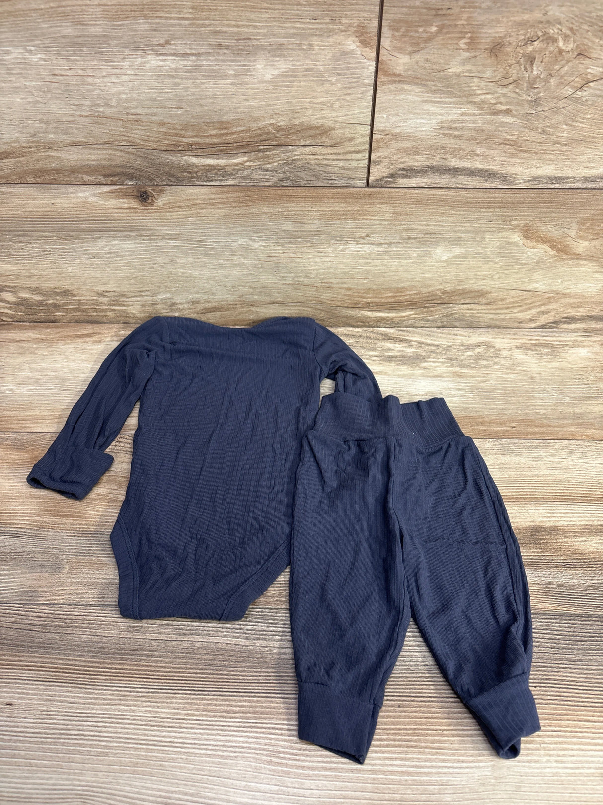 Carter's Purely Soft 2pc Ribbed Bodysuit & Bottoms Set Navy sz 6m