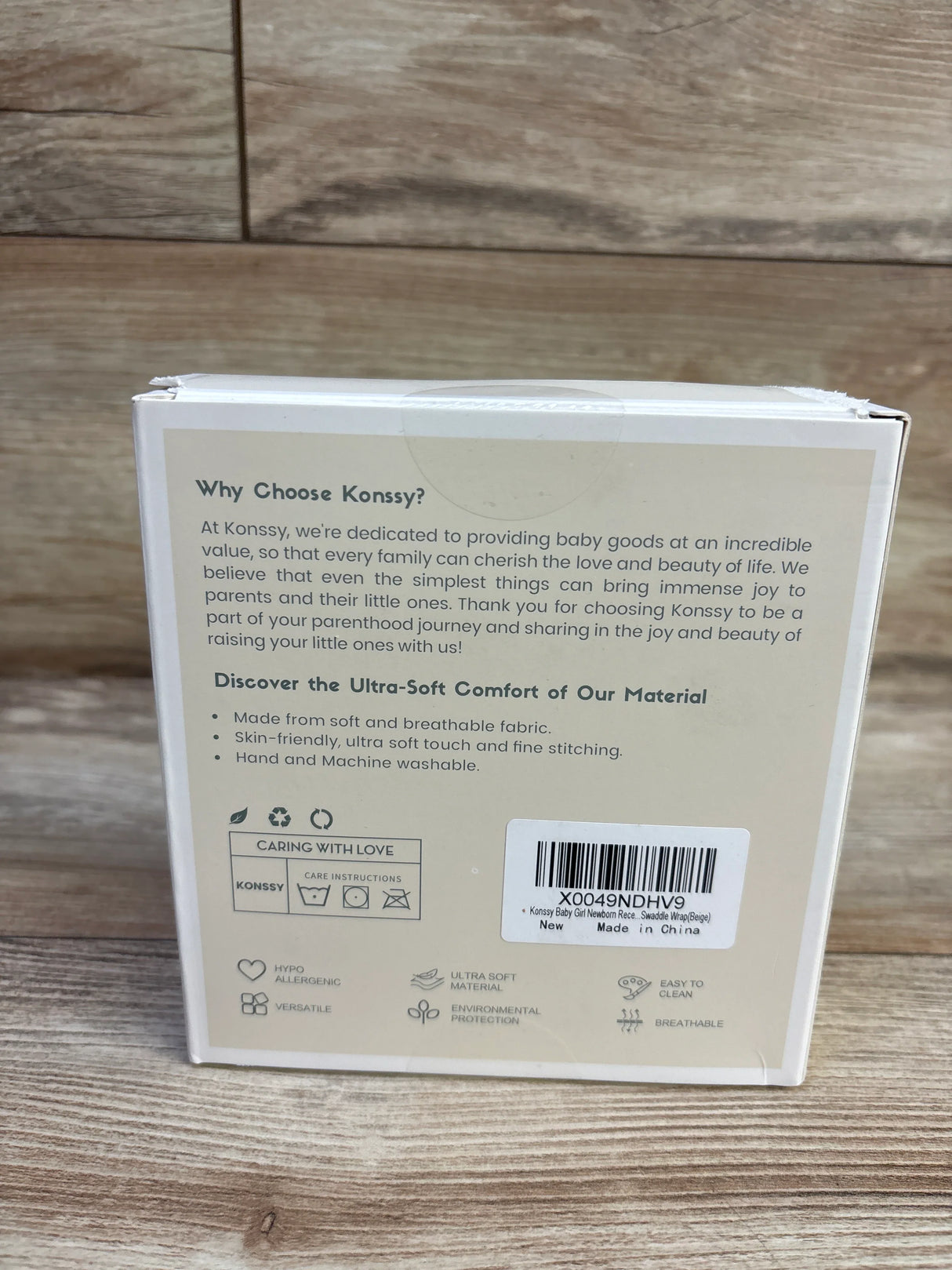 NEW Konssy Receiving Blanket Swaddle Wrap with Headband