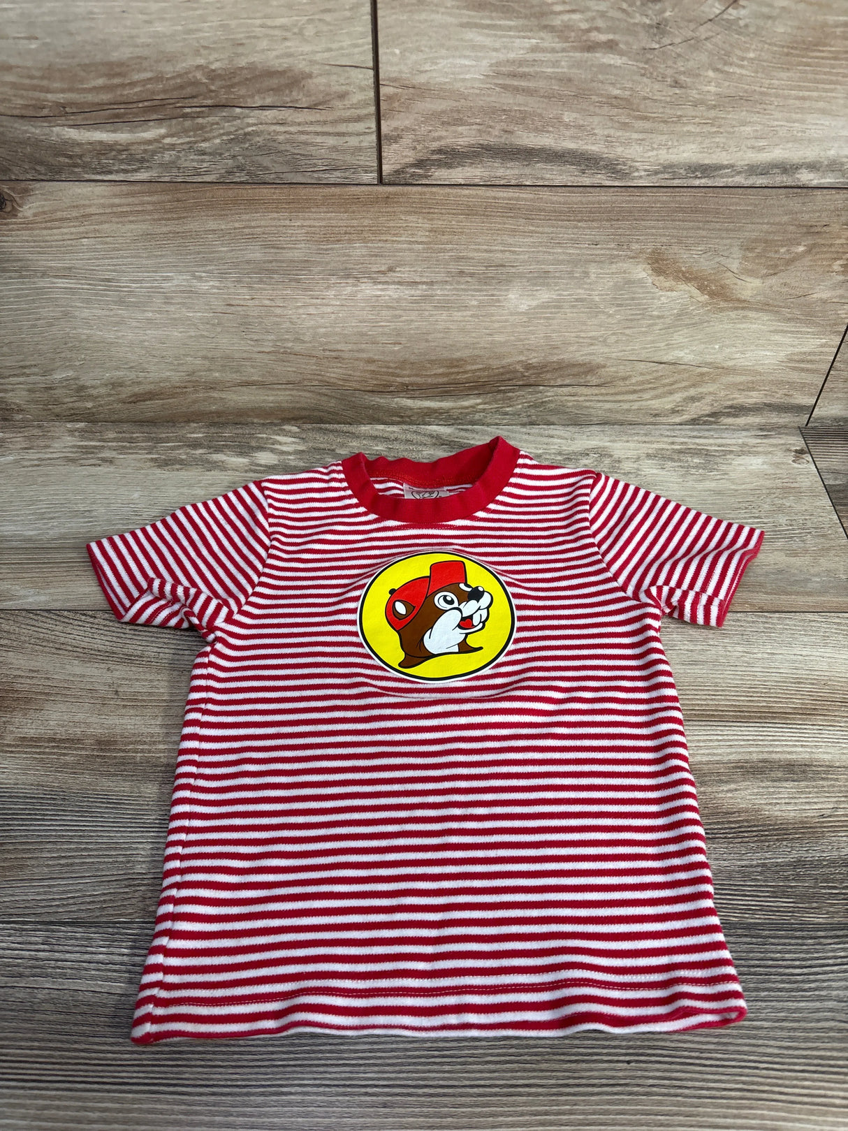 Buc-ees Striped T-Shirt Red sz 2T
