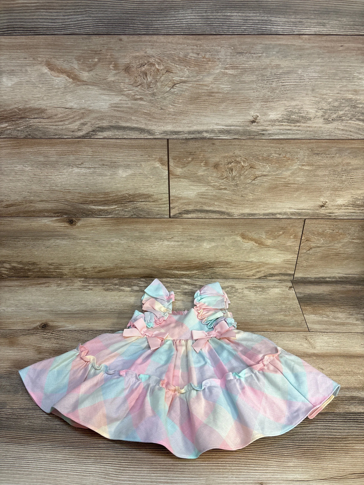 Bonnie Baby Pastel Easter Dress Pink sz 3-6m