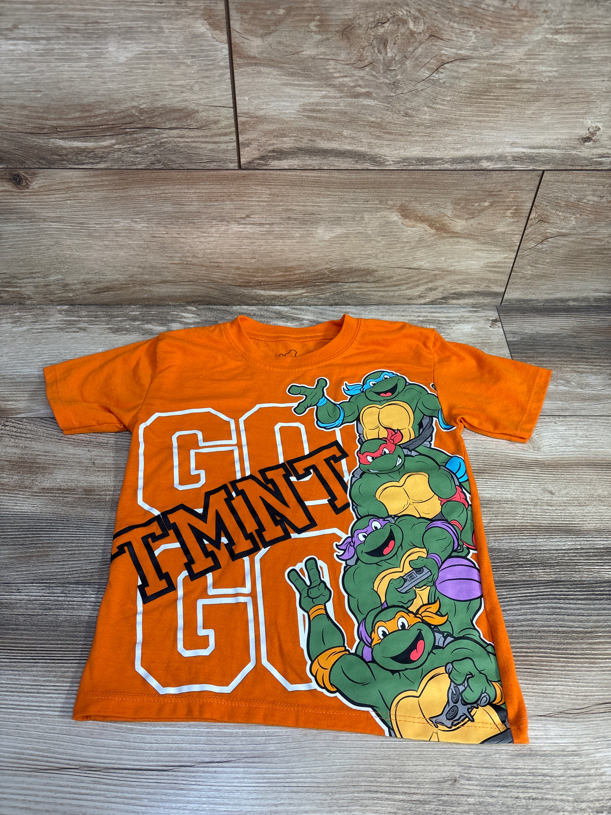 Nickelodeon Teenage Mutant Ninja Turtles Shirt Orange sz 5-6T