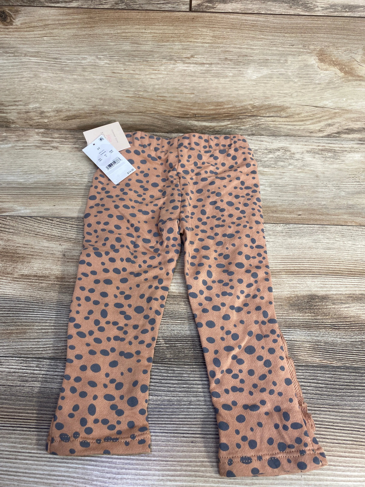 NEW Grayson Mini Leopard Print Drawstring Pants Brown sz 2T