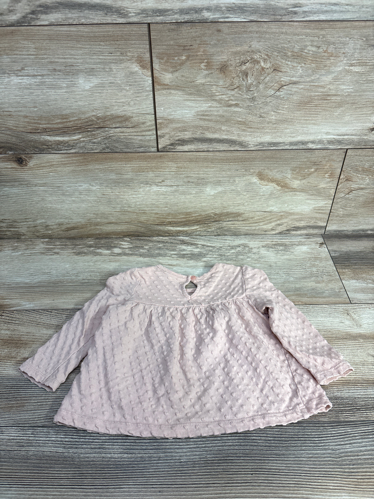 Baby Gap Textured Ruffled Shirt Pink sz 6-12m