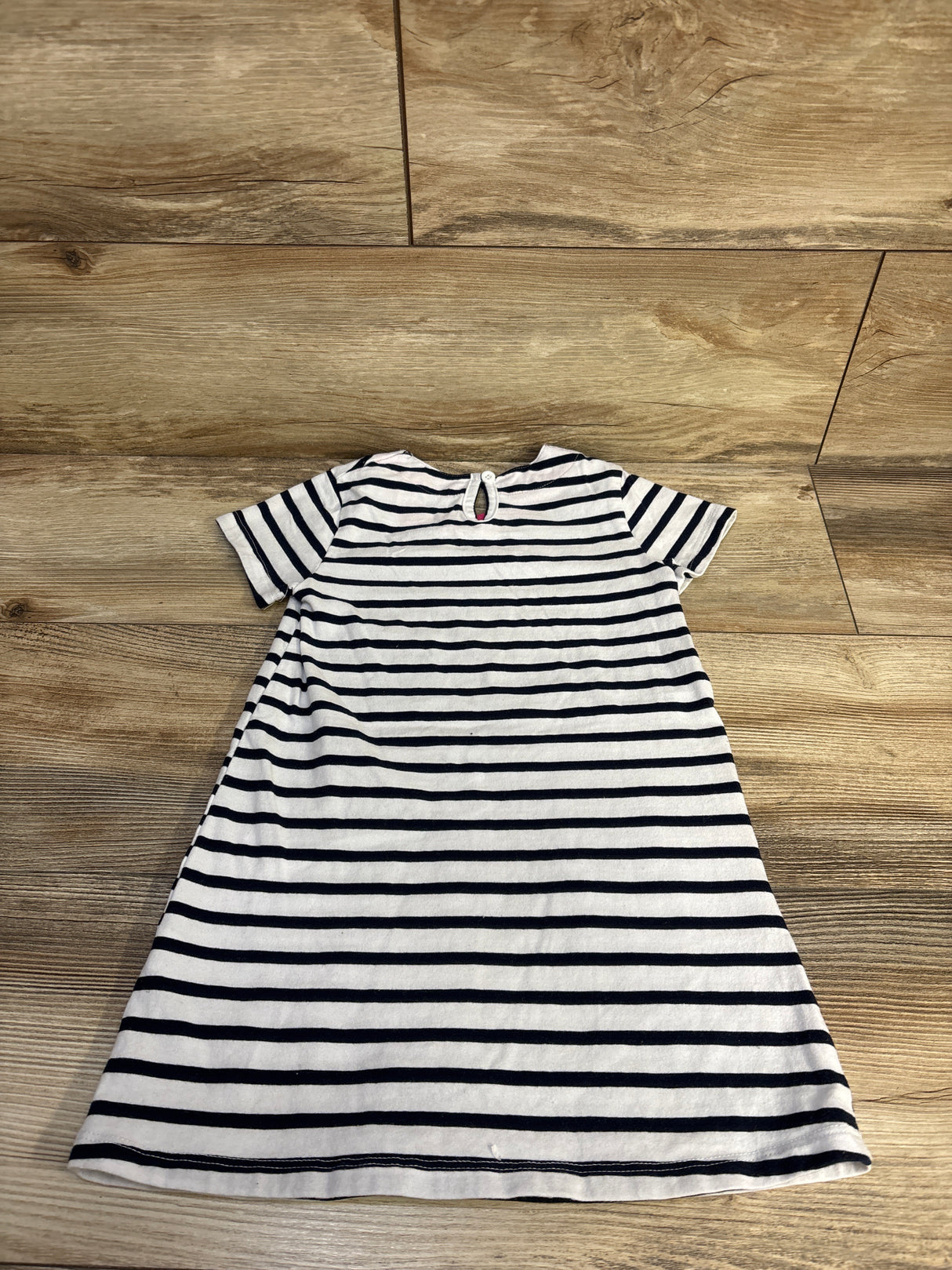Striped Rainbow Dress White sz 3-4T