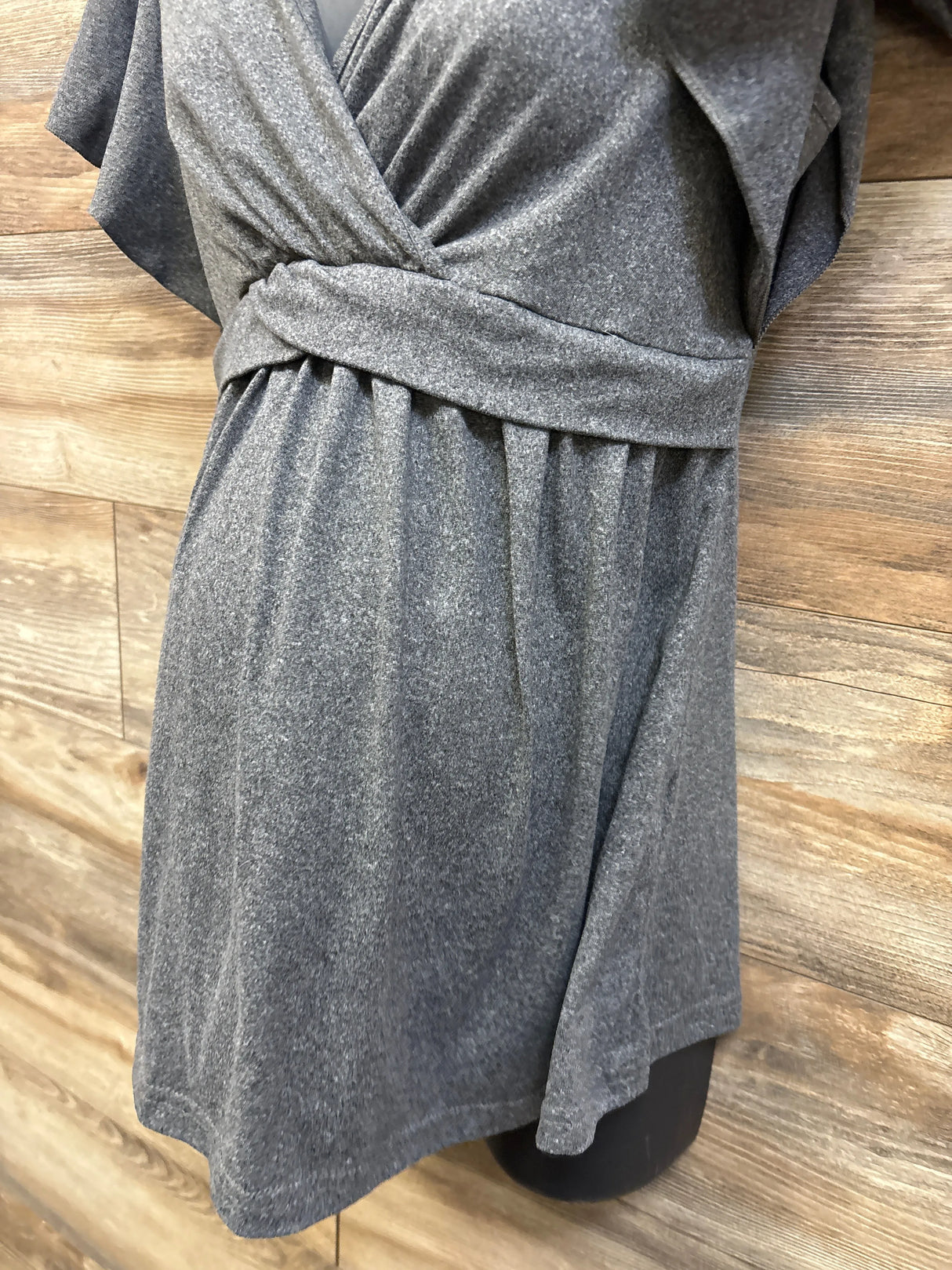 Ekouaer Maternity V-Neck Nursing Shirt Grey sz Medium