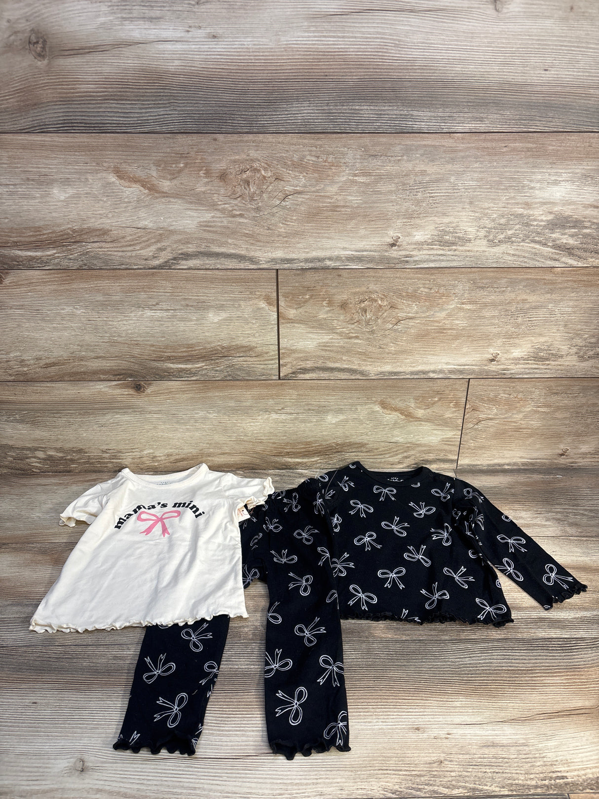 NEW Cat & Jack 3pc Mam's Mini Set Black sz 18m