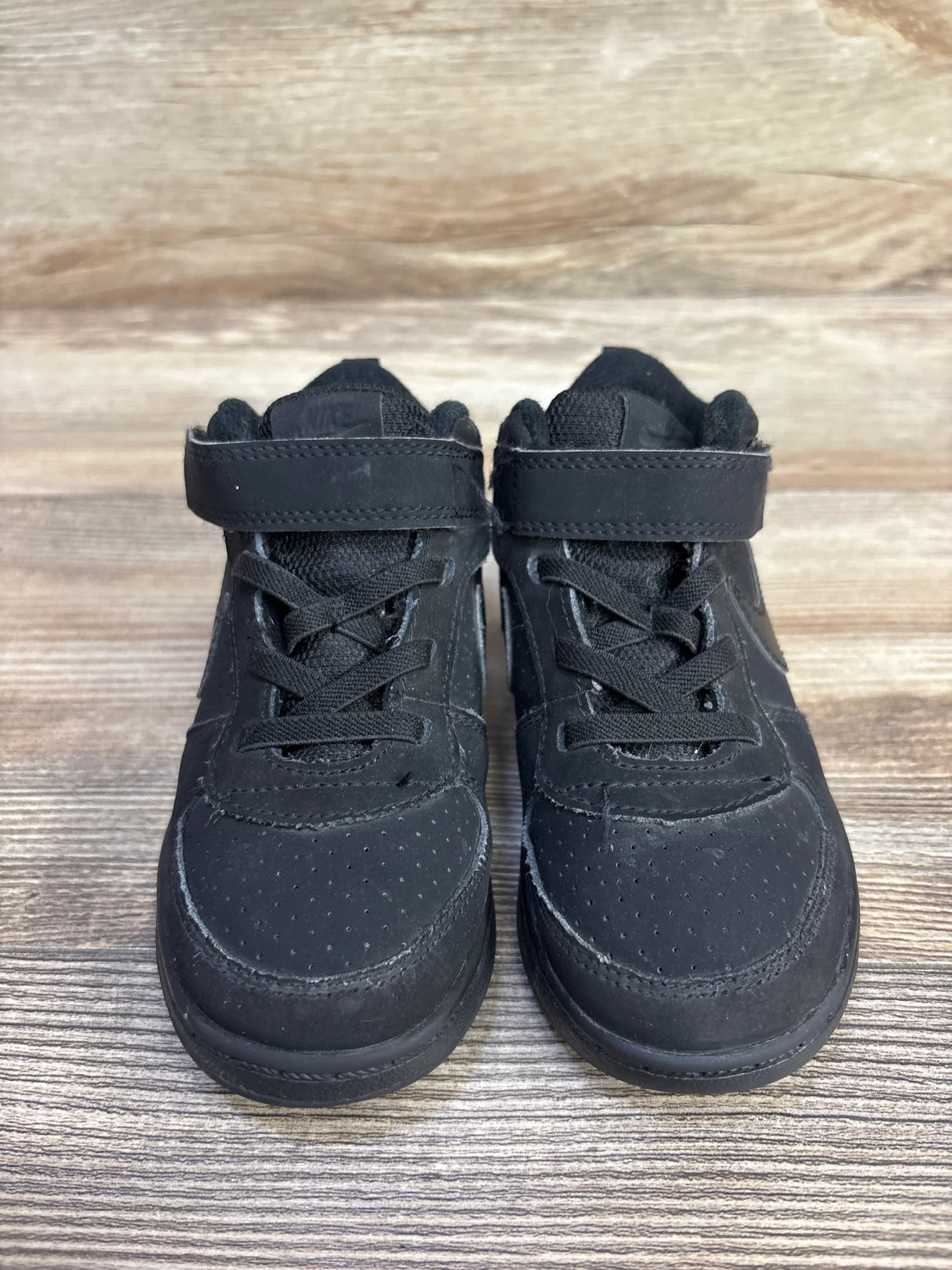 Nike Court Borough Mid TD 'Triple Black' Sneakers sz 9c*