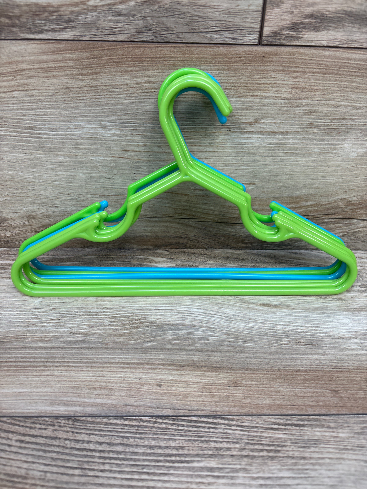 6pk Kids Plastic Hangers Blue/Green