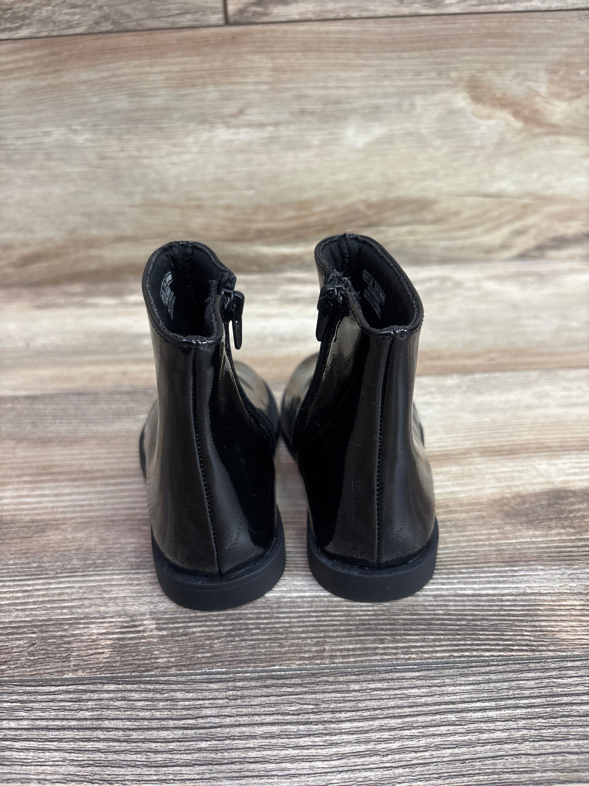 Zara Patent Finish Ankle Boots Black sz 6c