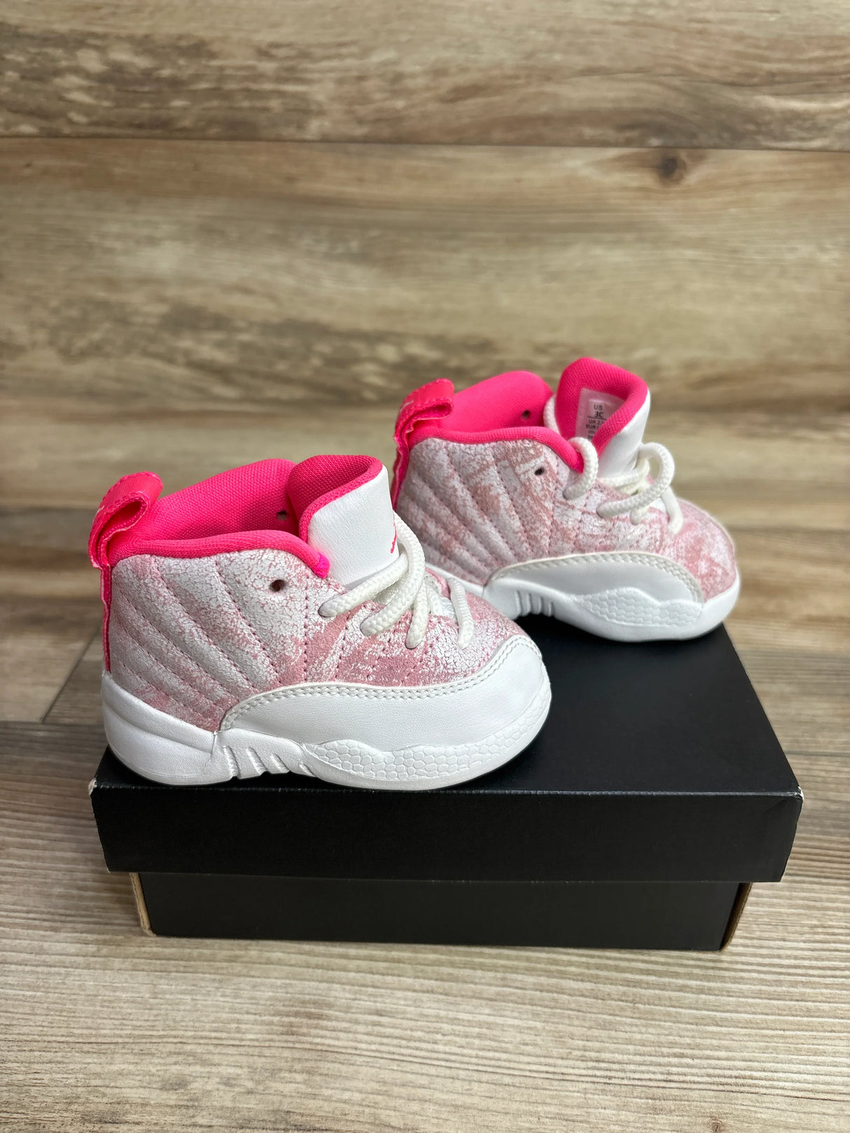 Air Jordan 12 Retro TD 'Arctic Pink' Sneakers sz 3c